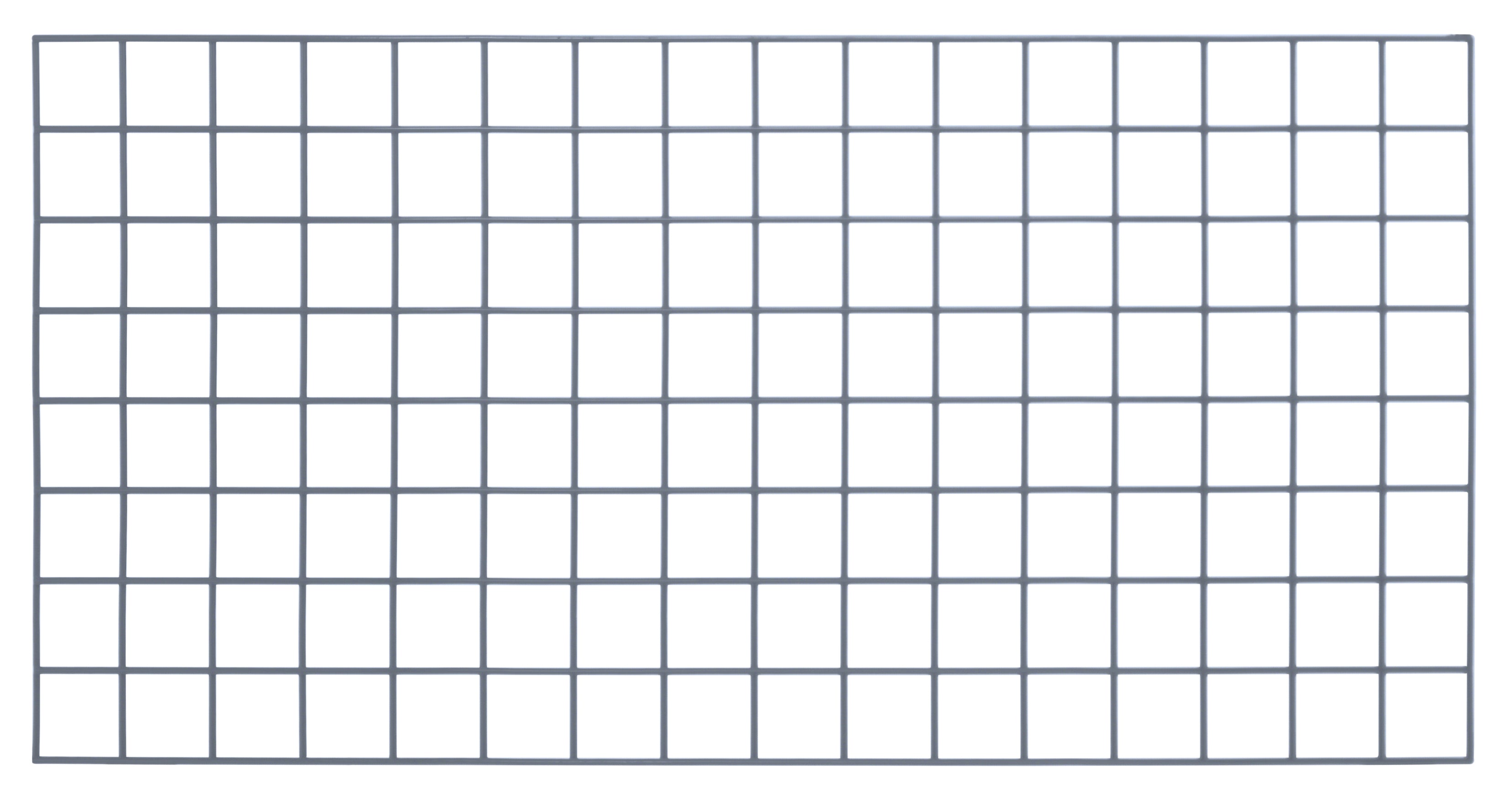 Store Grid Panel, 48"W x 24"H, gray epoxy antimicrobial finish, NSF (does not include mounting brackets)