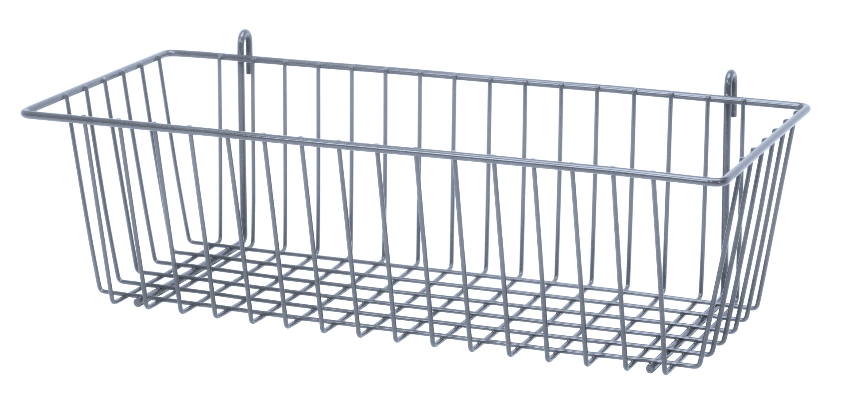 Store Grid Basket, 17-3/8"W x 7-1/2"D x 5"H, gray epoxy antimicrobial finish, NSF