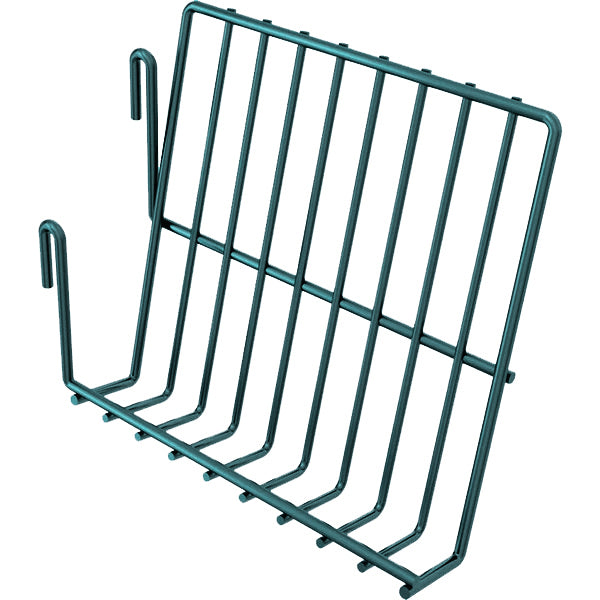 Store Grid Book Holder, 8"W, green epoxy antimicrobial finish, NSF