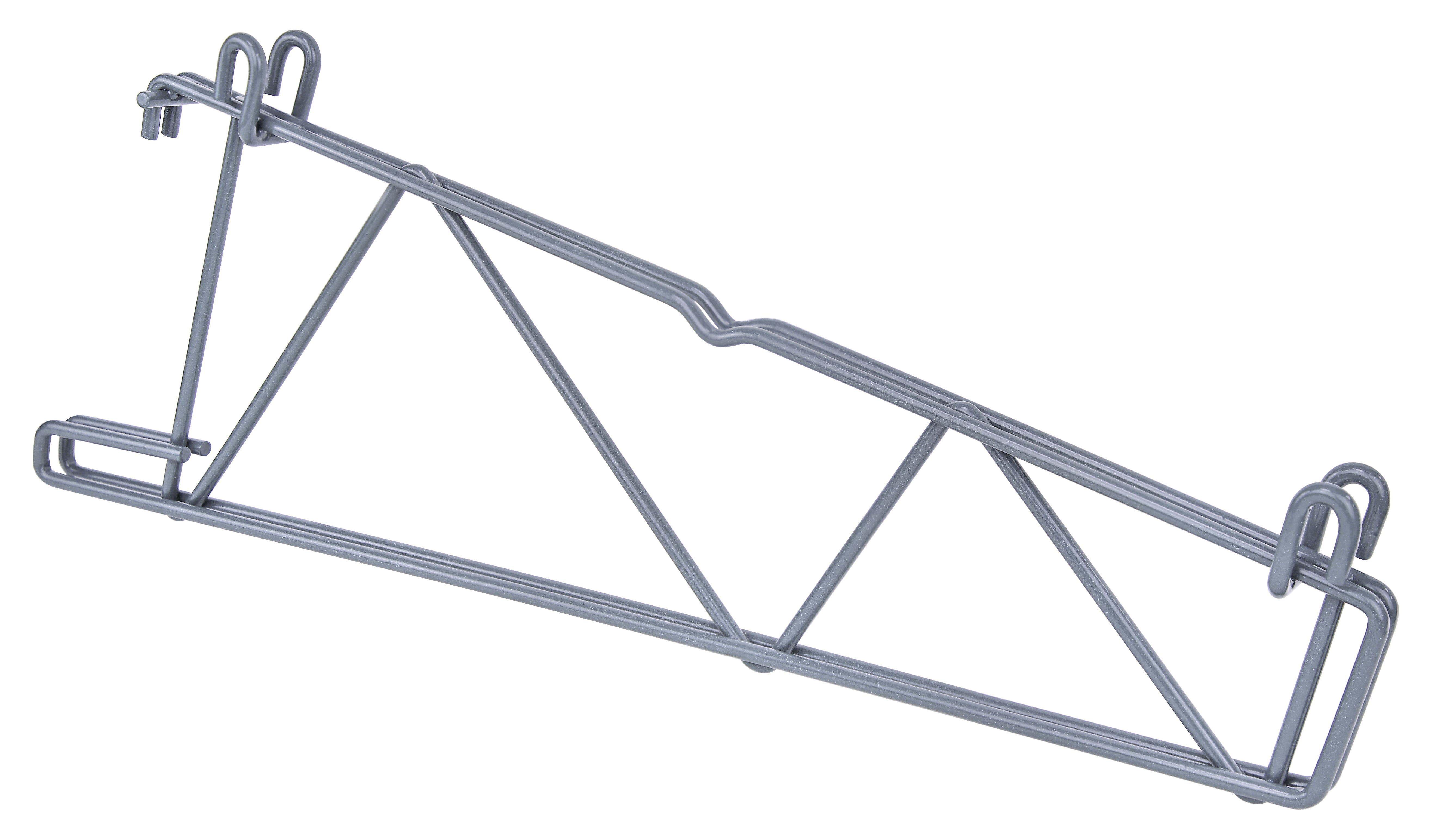 Store Grid Shelf Support Bracket, double, for use with 18"W shelves, gray epoxy antimicrobial finish, NSF