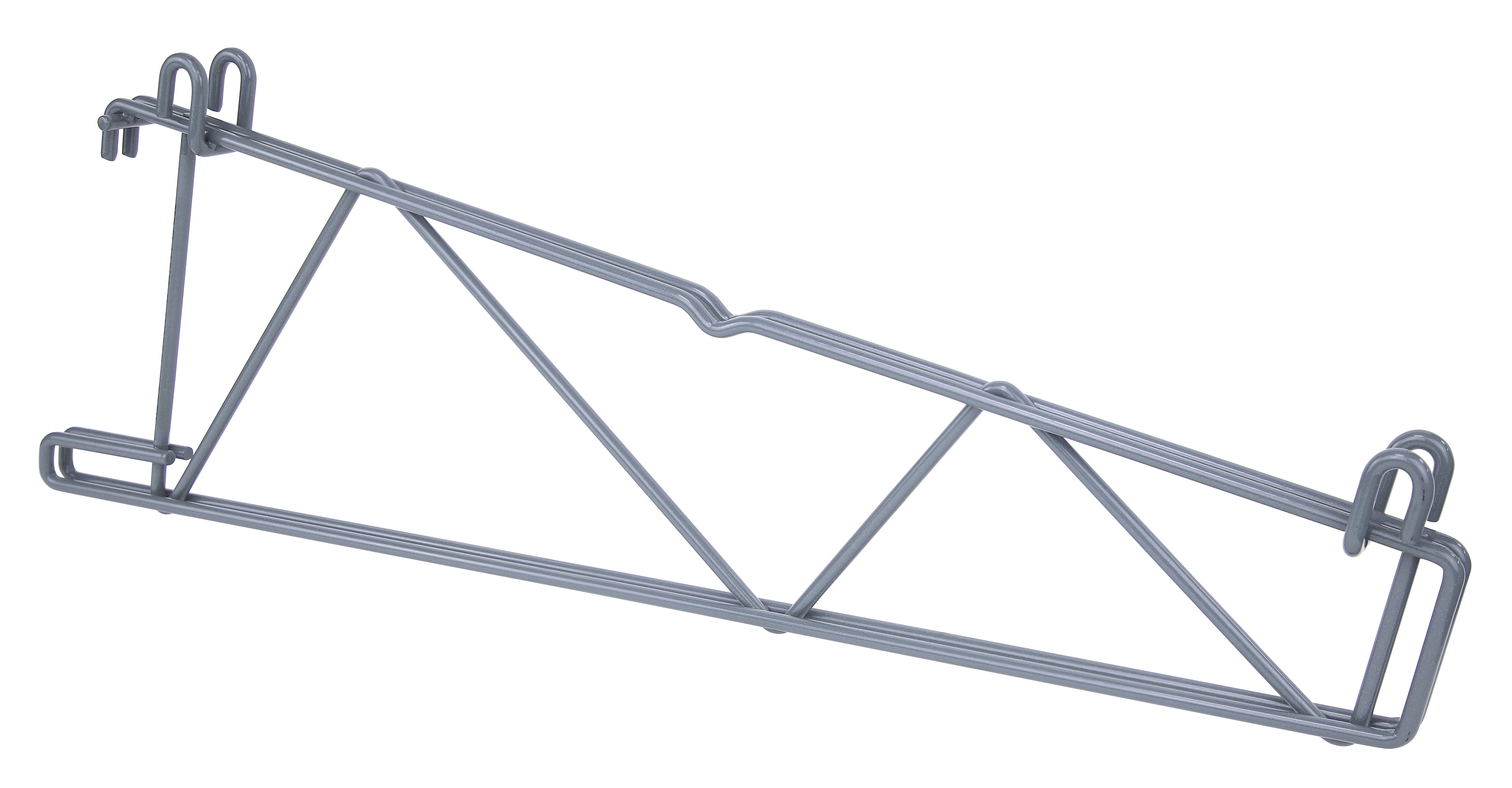 Store Grid Shelf Support Bracket, double, for use with 21"W shelves, gray epoxy antimicrobial finish, NSF