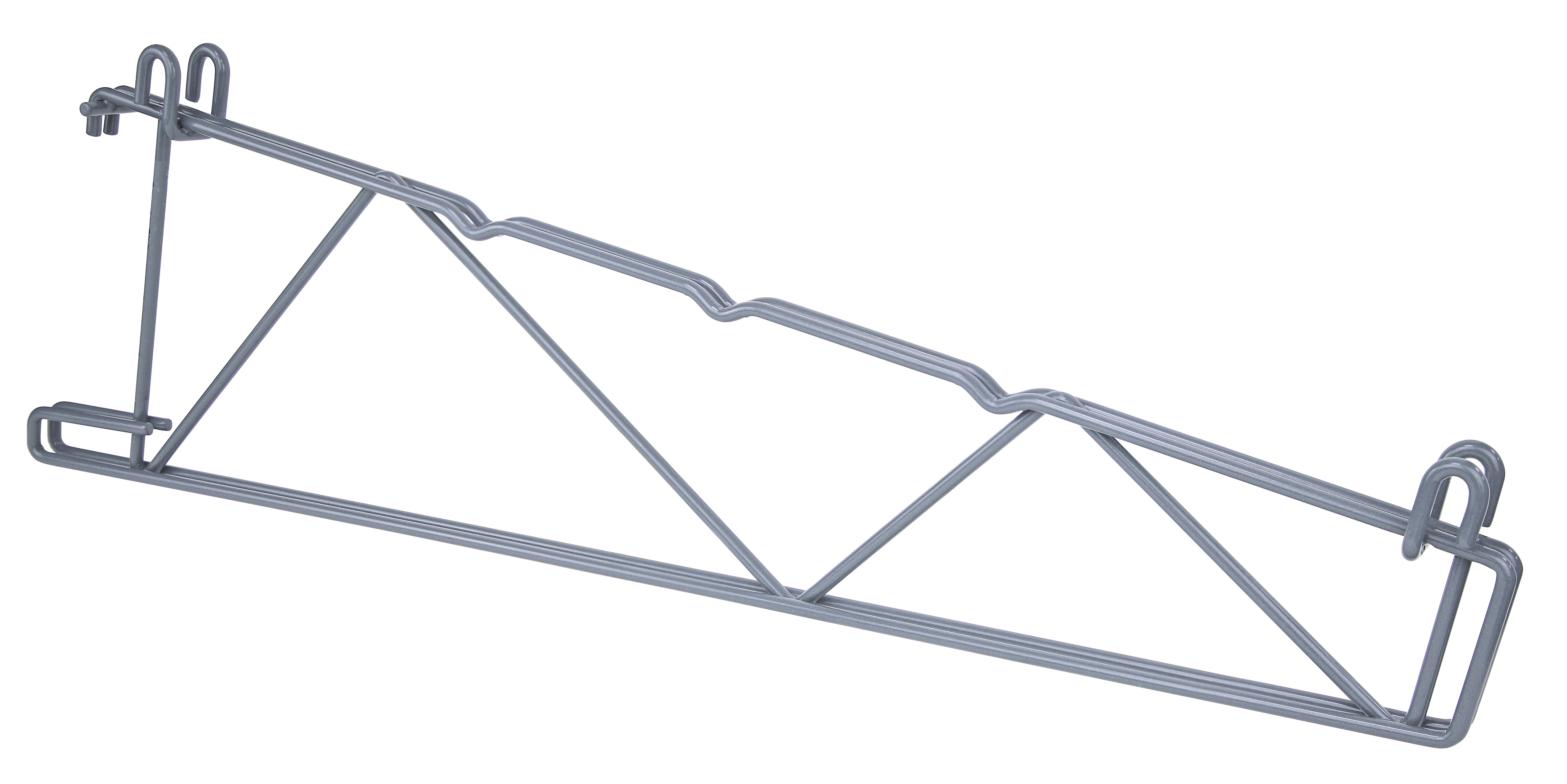 Store Grid Shelf Support Bracket, double, for use with 24"W shelves, gray epoxy antimicrobial finish, NSF
