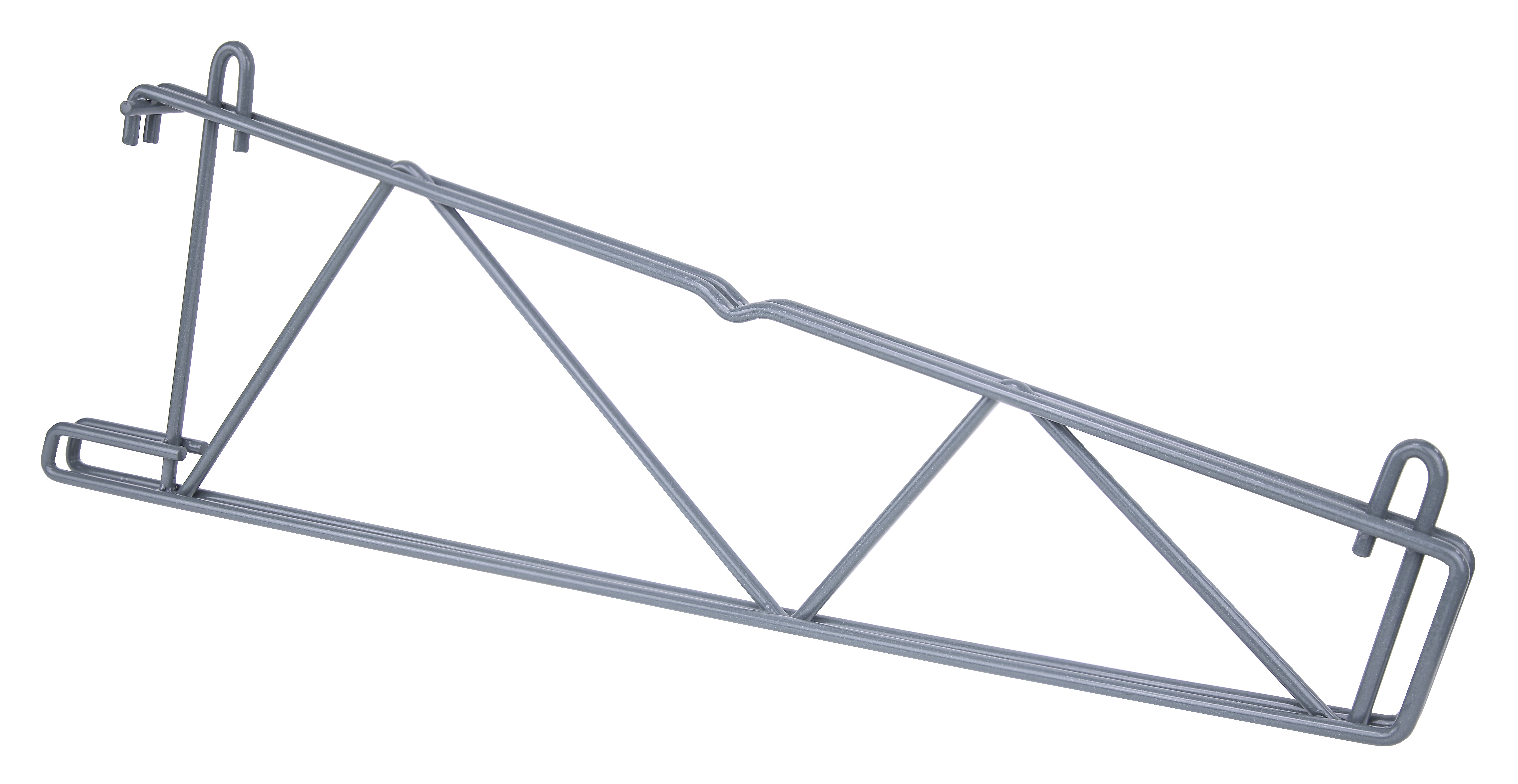 Store Grid Shelf Support Bracket, single, for use with 21"W shelves, gray epoxy antimicrobial finish, NSF