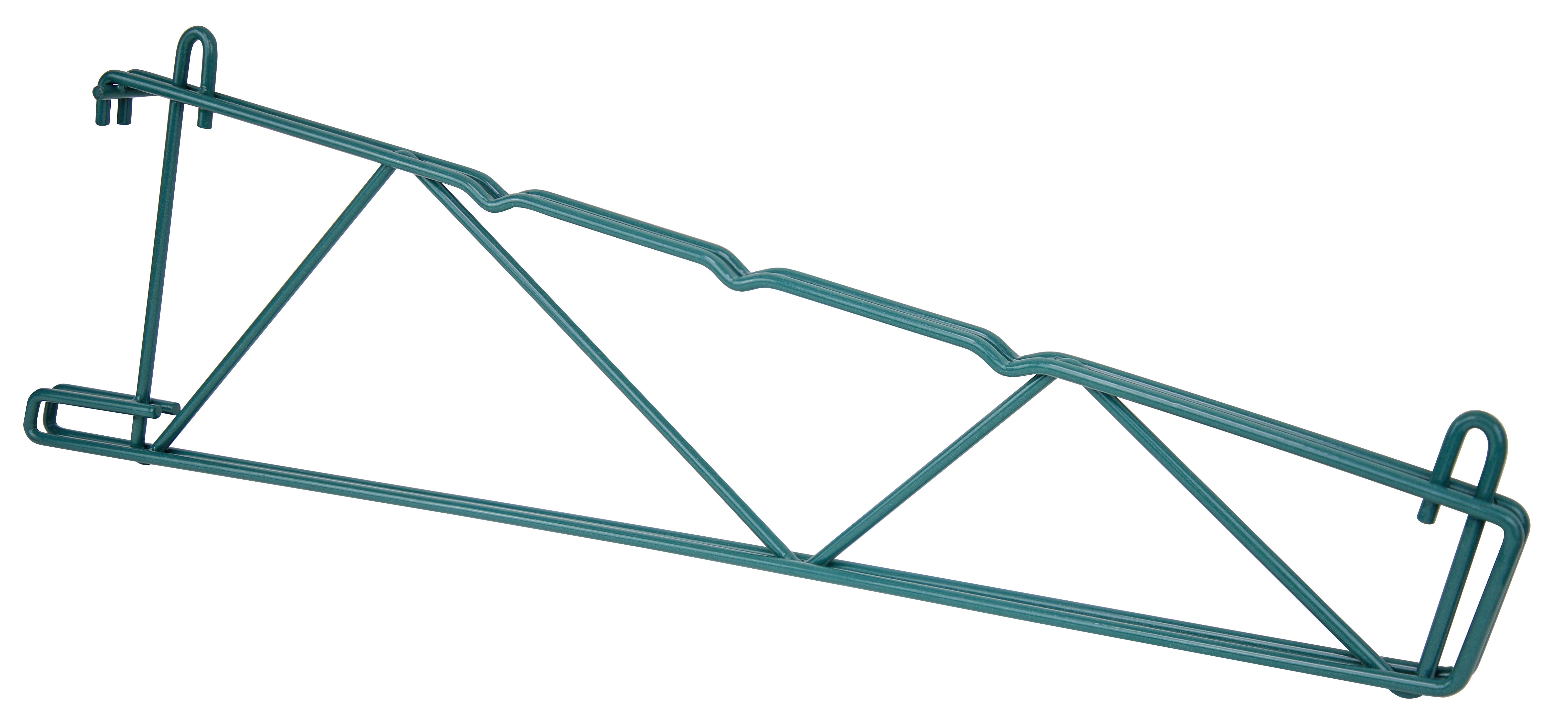 Store Grid Shelf Support Bracket, single, for use with 24"W shelves, green epoxy antimicrobial finish, NSF