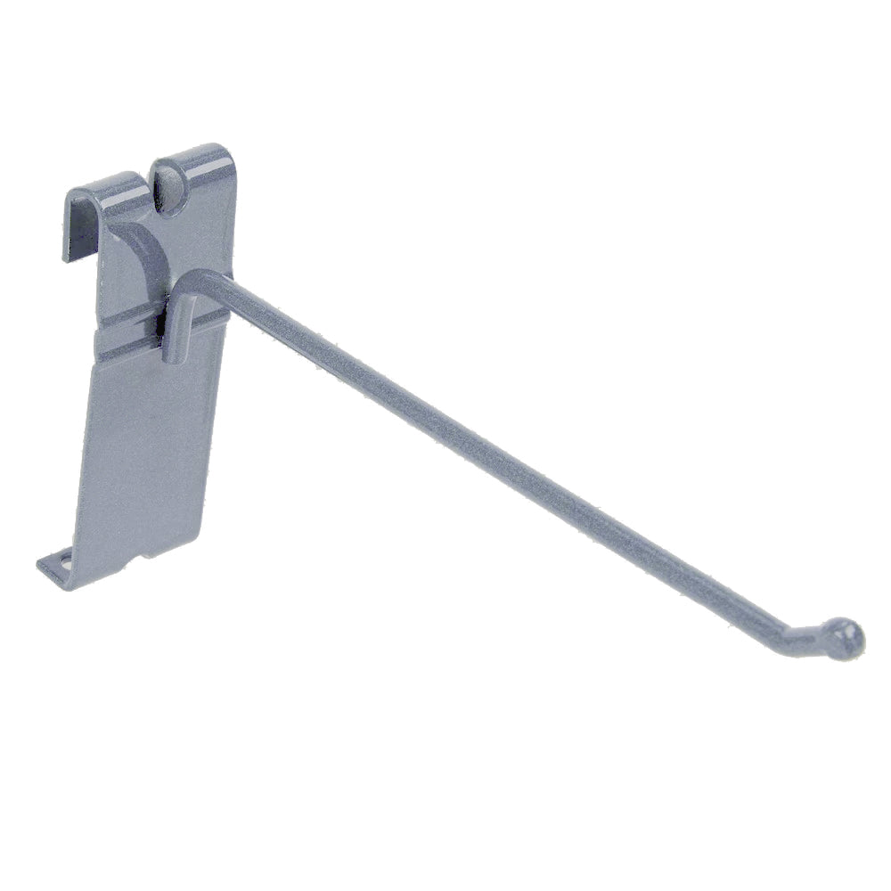 Store Grid Hook, 6", gray epoxy antimicrobial finish, NSF