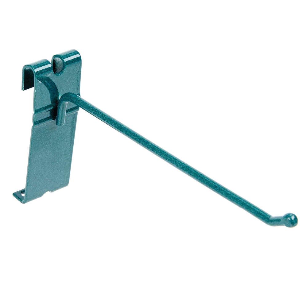 Store Grid Hook, 6", green epoxy antimicrobial finish, NSF