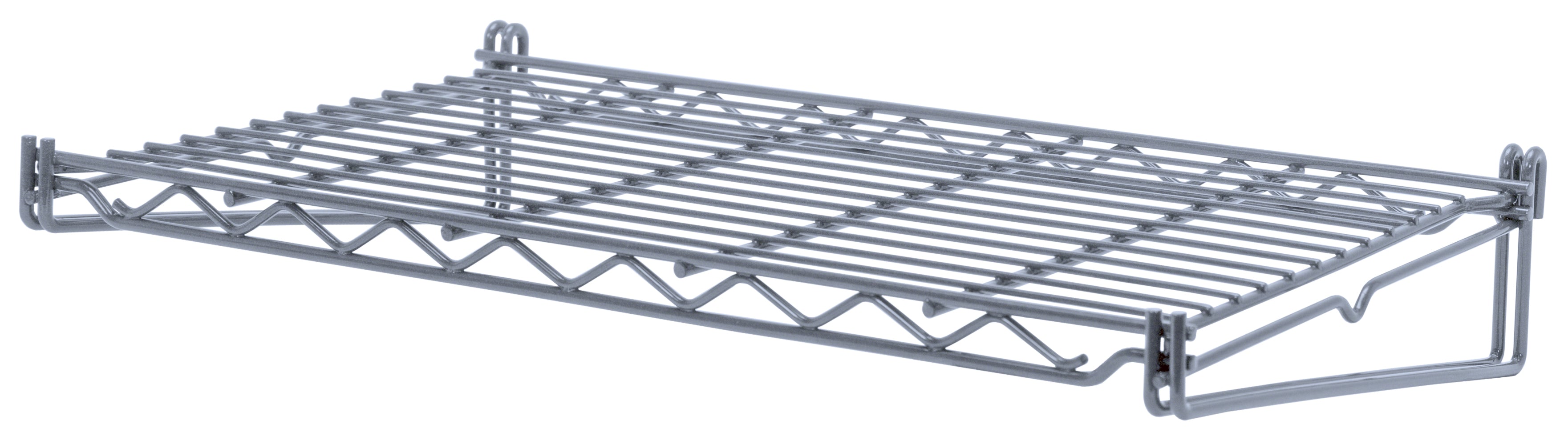 Store Grid Shelf, 24"W x 12"D x 3-3/4"H, flat, gray epoxy antimicrobial finish, NSF
