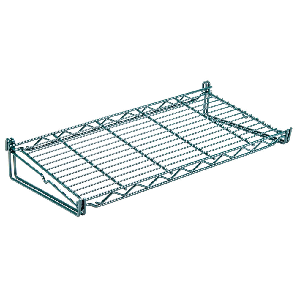 Store Grid Shelf, 24"W x 12"D x 3-3/4"H, flat, green epoxy antimicrobial finish, NSF