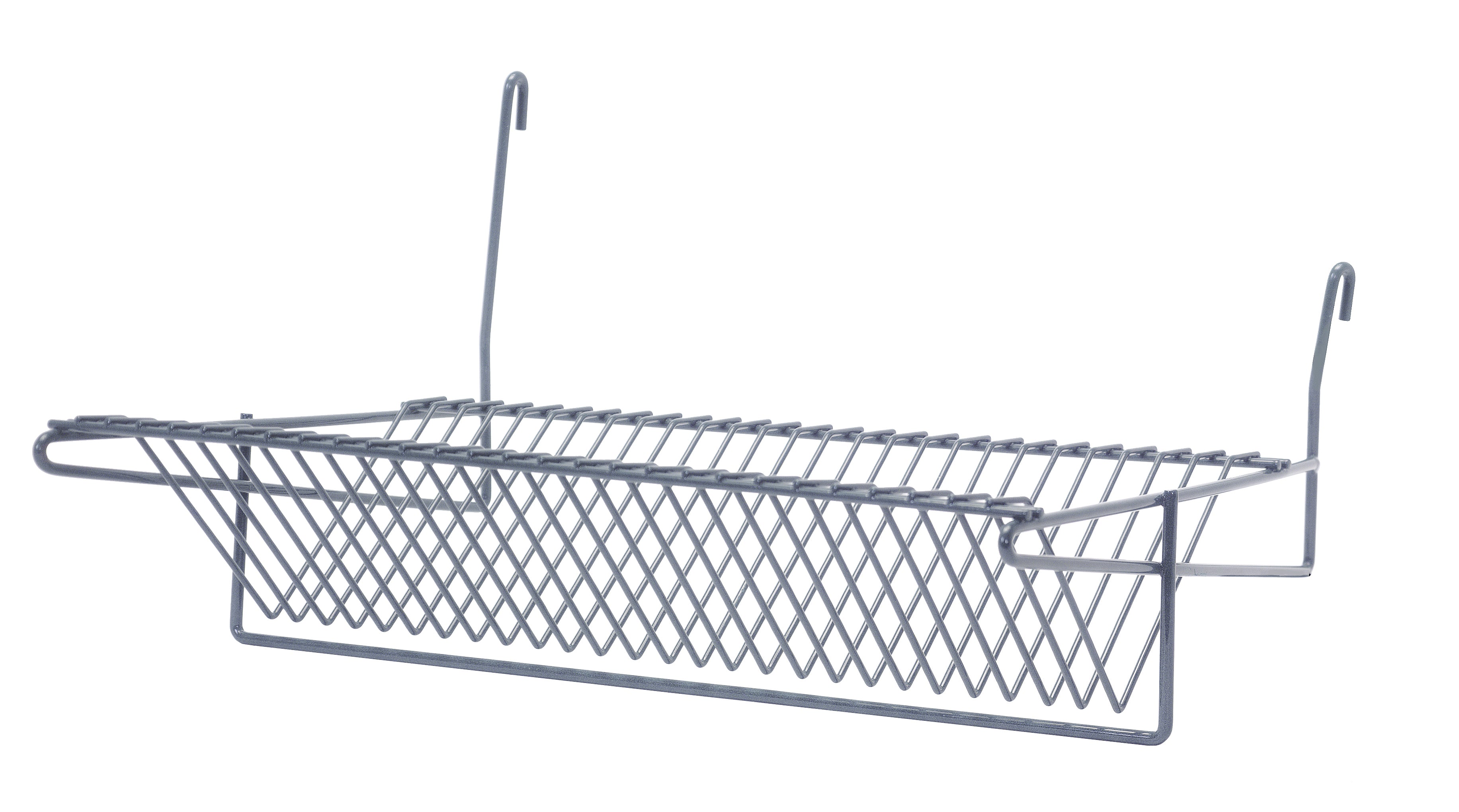 Store Grid Slanted Lid/Tray Drying Rack, 20-1/2"W x 13-3/4"D x 10-1/2"H, gray epoxy antimicrobial finish, NSF