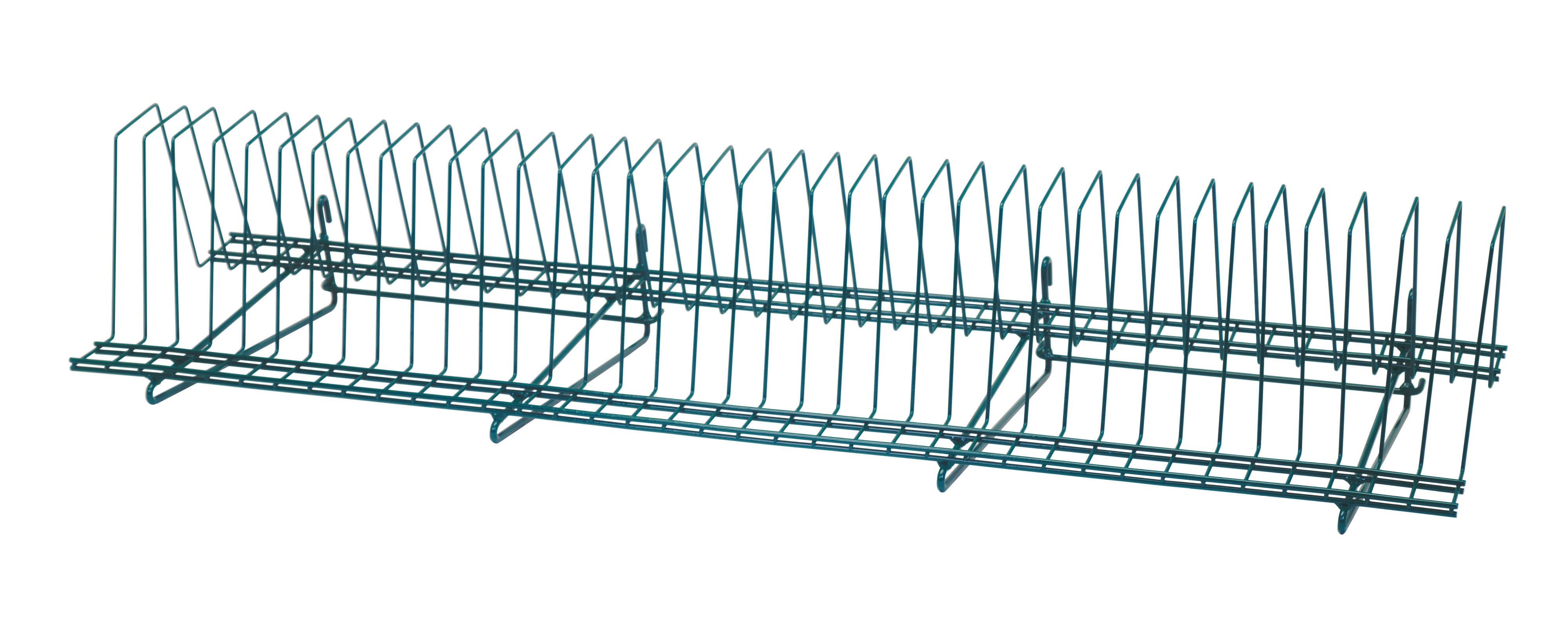 Store Grid Tray Drying Rack, 14"D x 34-1/2"L x 11-1/4"H, green epoxy antimicrobial finish, 15 year warranty, NSF
