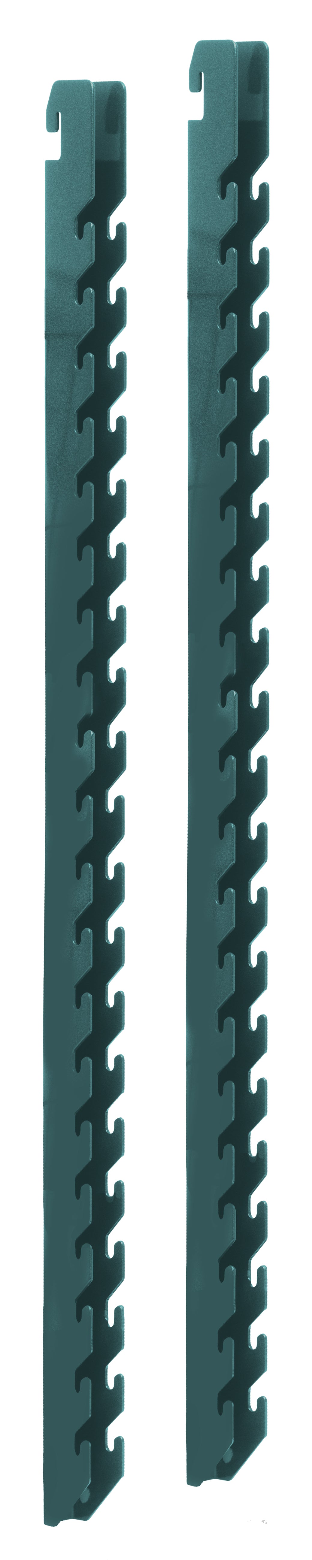 Store Grid Upright, 44"H, slotted every 1-1/2", 12 gauge steel, gray epoxy antimicrobial finish, NSF