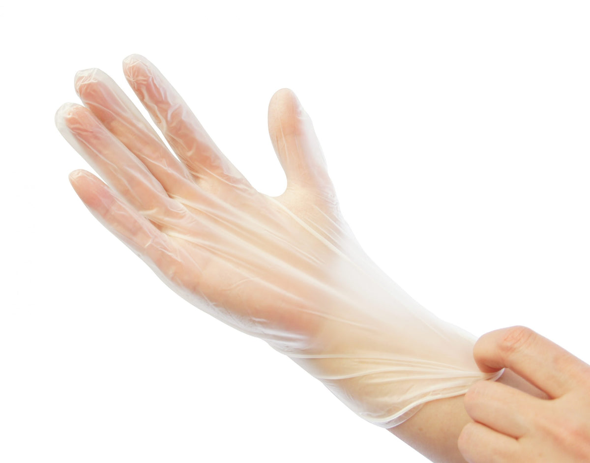 All Purpose Vinyl Gloves (1,000 Gloves, 10 Boxes Of 100 Gloves), Size M