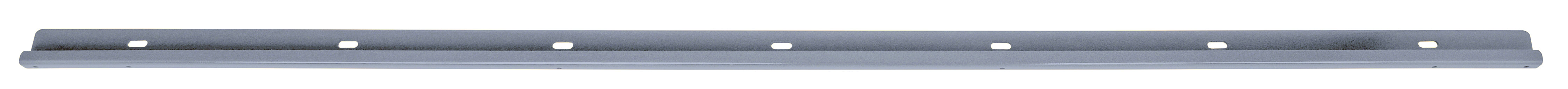 Store Grid Wall Track, 40"W, includes stop fasteners and joiner plates for connecting adjacent tracks (mounting hardware not included), 12 gauge steel construction, gray epoxy antimicrobial finish, NSF