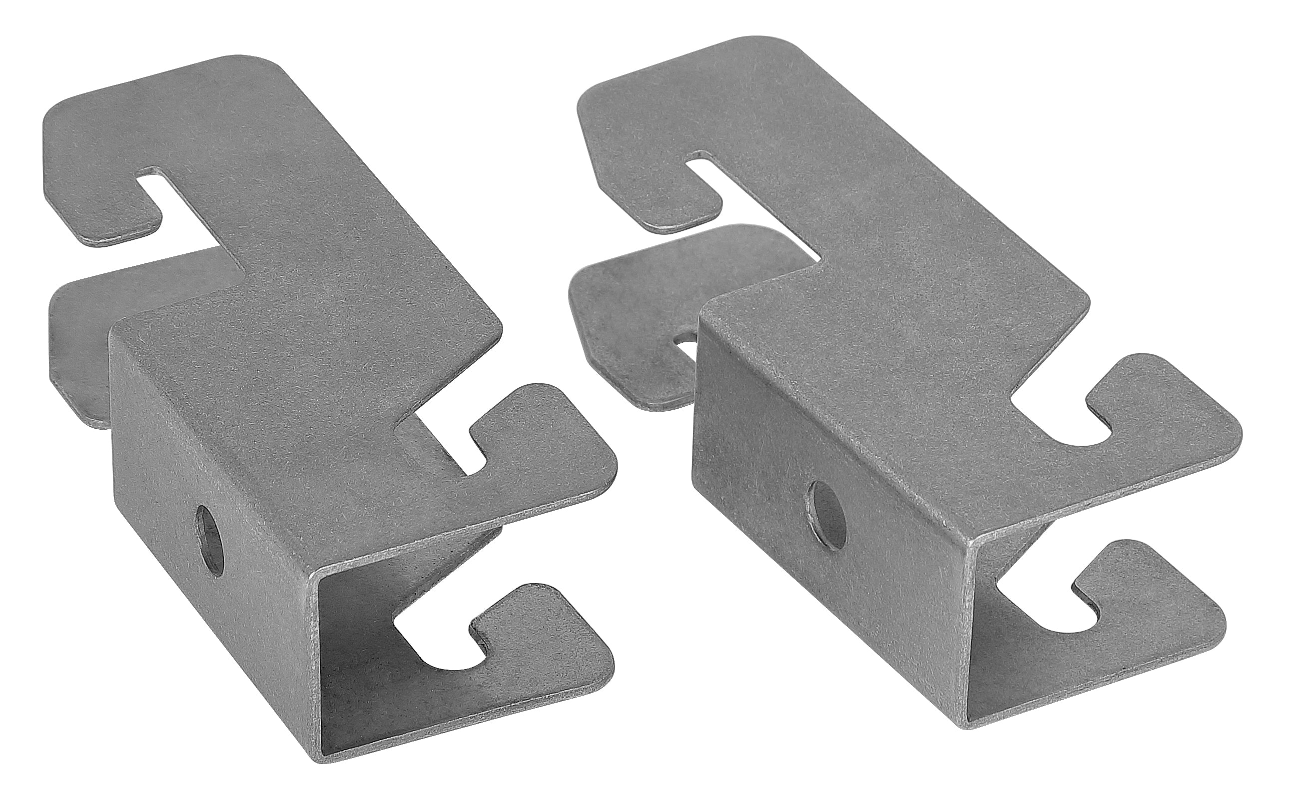Store Grid Mounting Kit, to connect grid panel directly to wall, kit of (6), 304 stainless steel, NSF