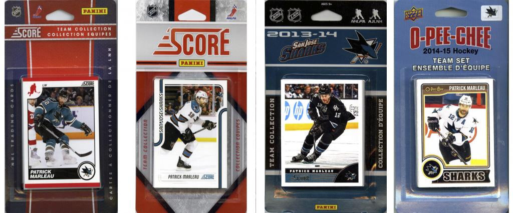 Nhl San Jose Sharks 4 Different Licensed Trading Card Team Sets