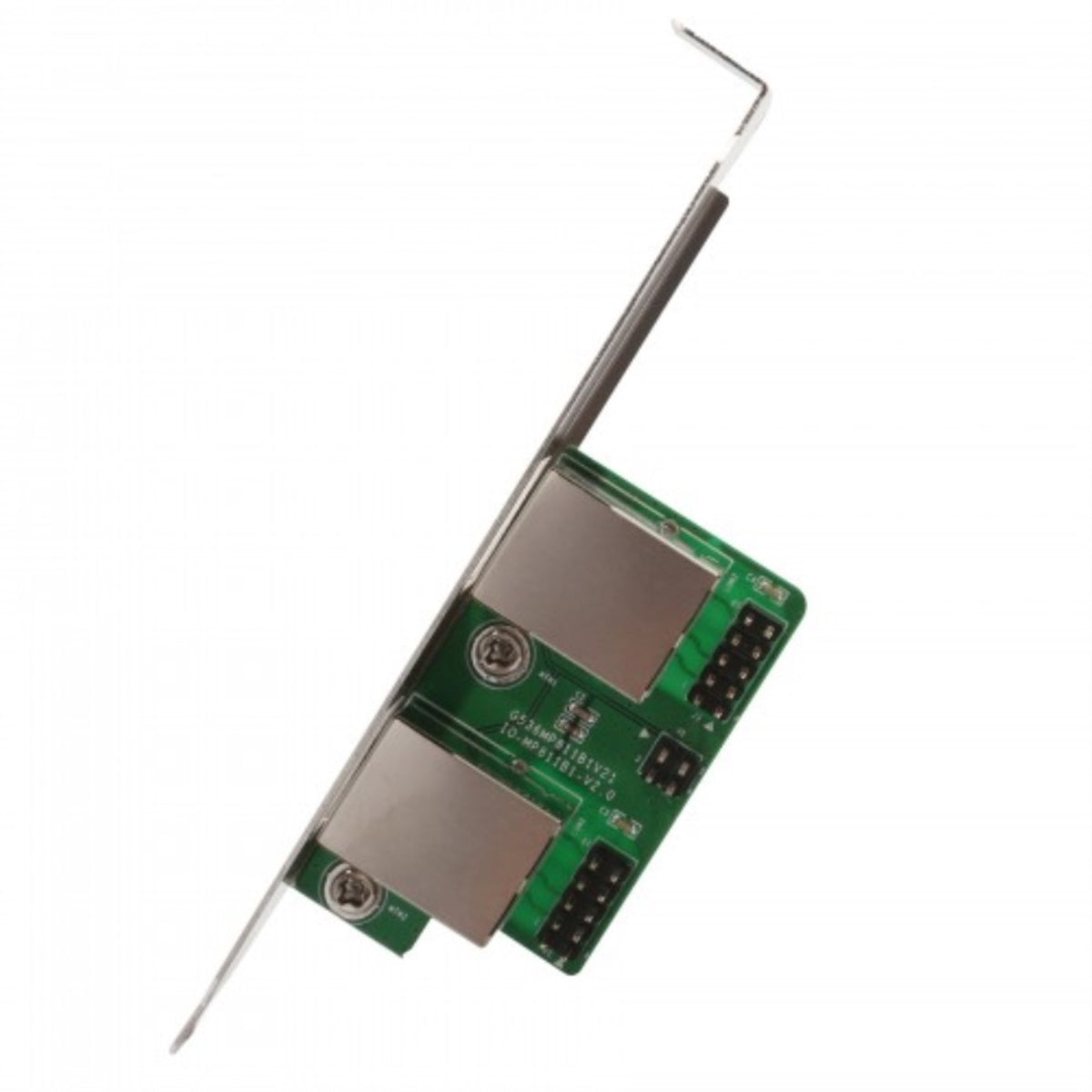 Mini Pci-Express 1.1 2-Port Gigabit Ethernet Card, With Low Profile Bracket And 1X 30Cm 16-Pin Cable And 1X 30Cm 14-Pin Cable, R