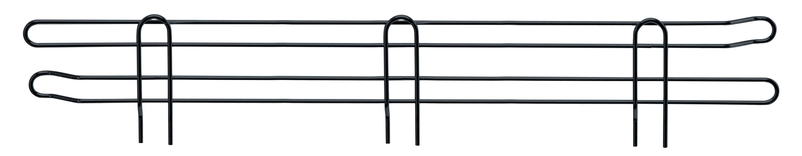 Side Ledge, 24"D x 4"H, black epoxy antimicrobial finish