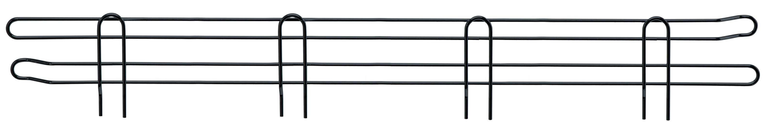 Side Ledge, 30"D x 4"H, black epoxy antimicrobial finish