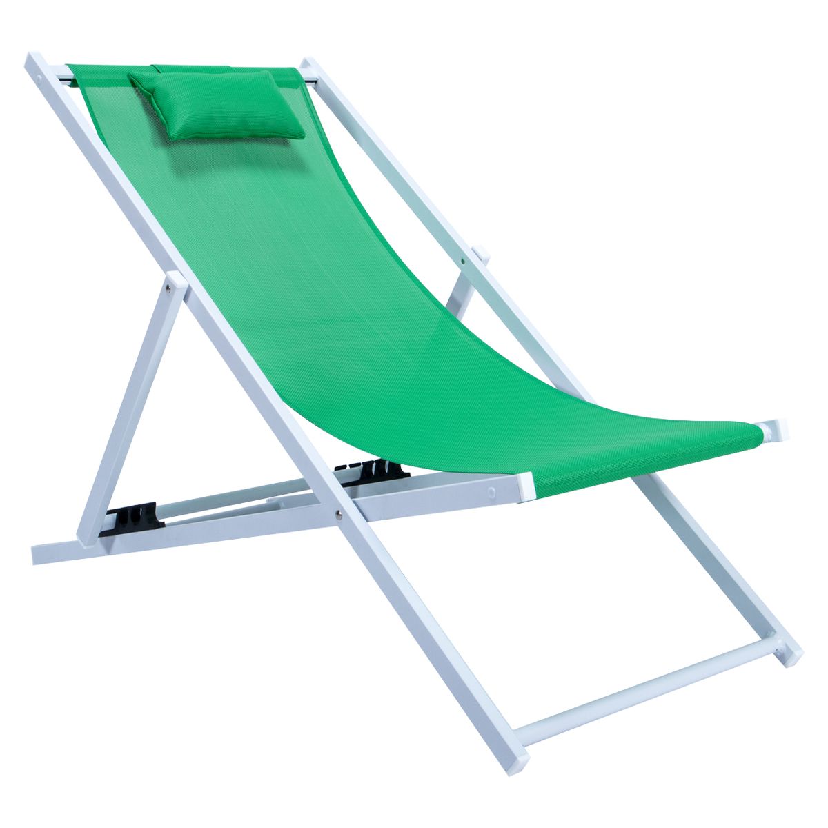 Leisuremod Sunset Outdoor Sling Lounge Chair With Headrest
