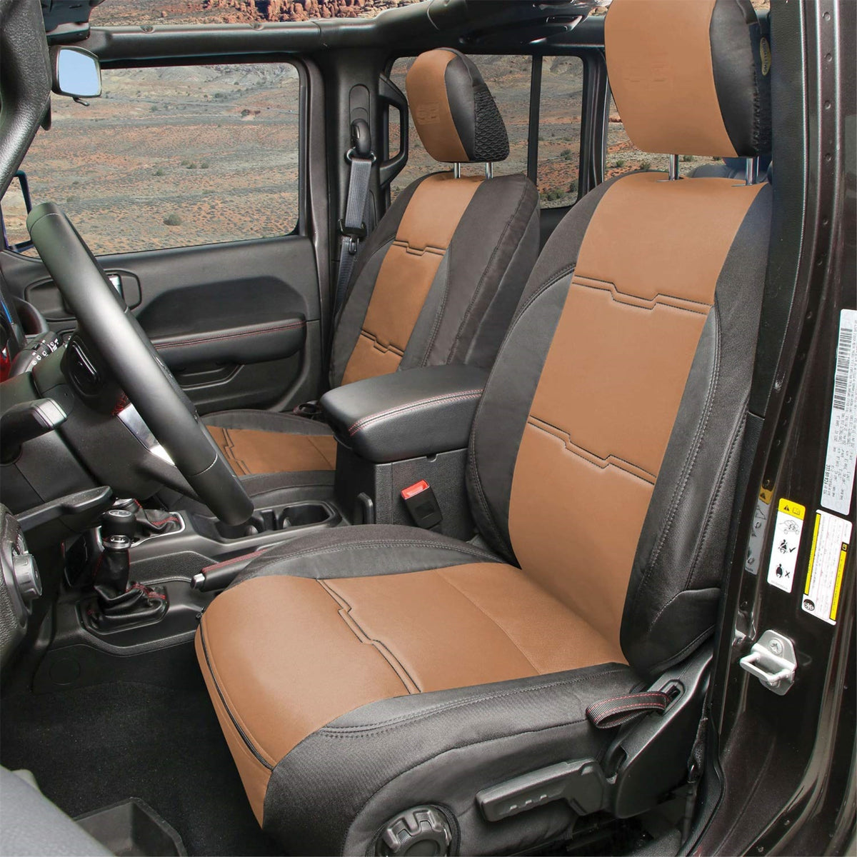 Smittybilt Neoprene Seat Cover Set Front/Rear  Tan Gen 2