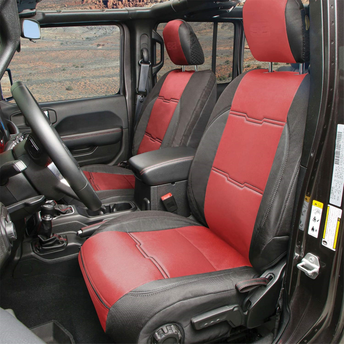 Smittybilt Gen2 Neoprene Front And Rear Seat Cover Kit (Red/Black) - 578130