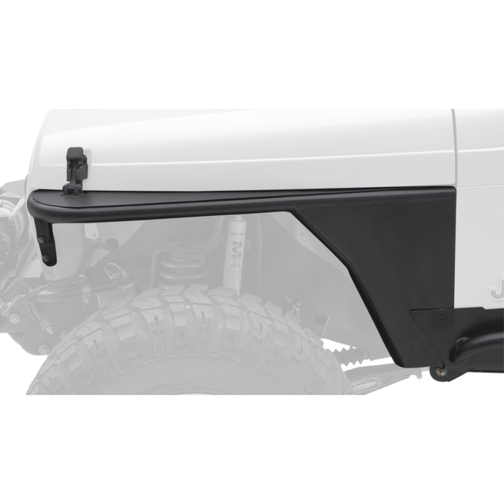 Smittybilt 76872 Xrc Textured Black 1.5' Tube Front Fender With No Flare, Pair