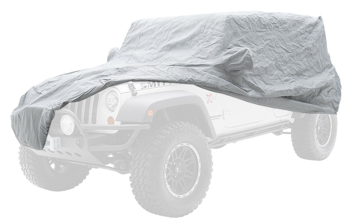 7683 Cj5/Cj7; 8706 Wrangler Yj/Tj/Lj Full Climate Jeep Cover W/Storage Bag; Gray