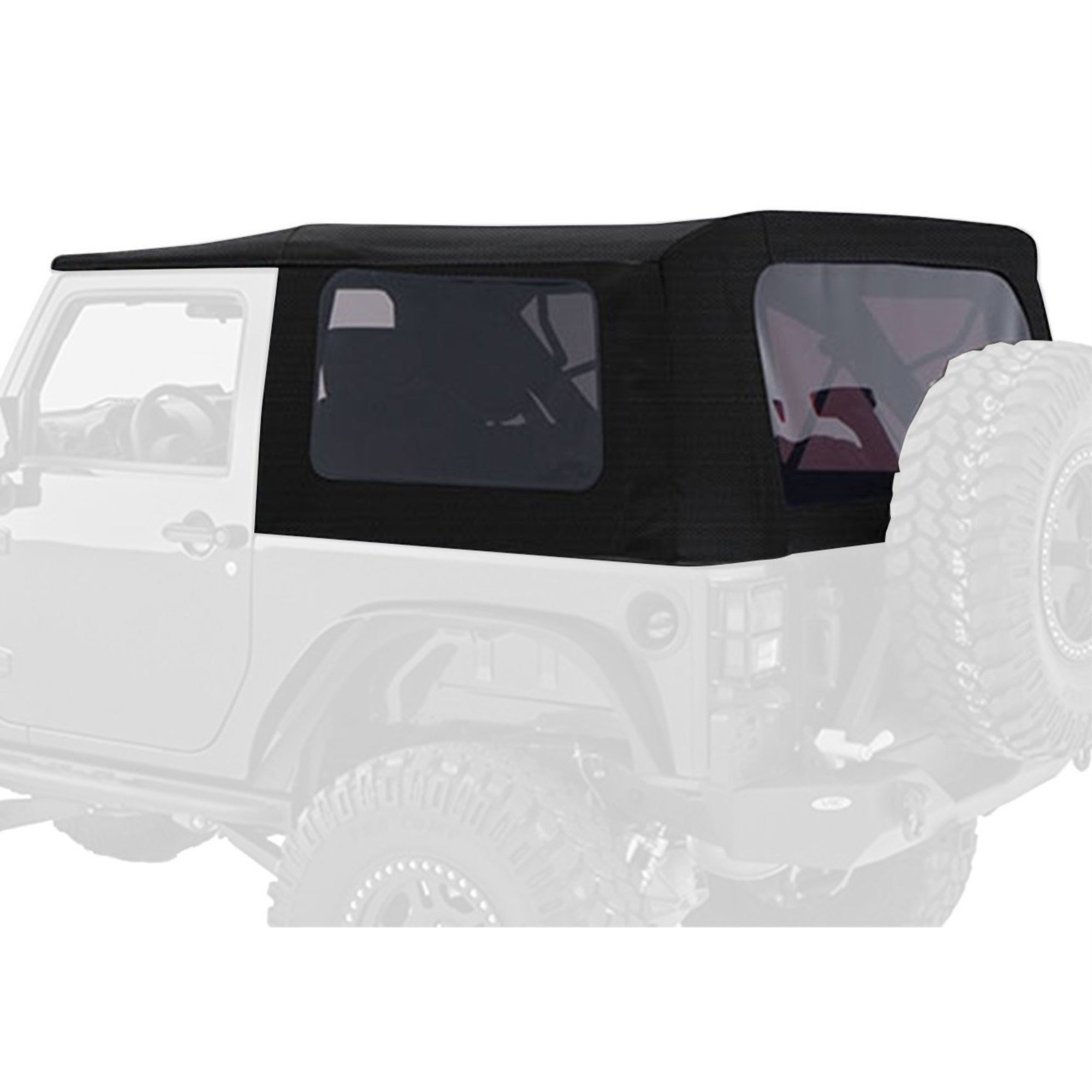 Smittybilt 9070235 Black Diamond Replacement Top With Tinted Side Windows For Jeep Jk 2-Door