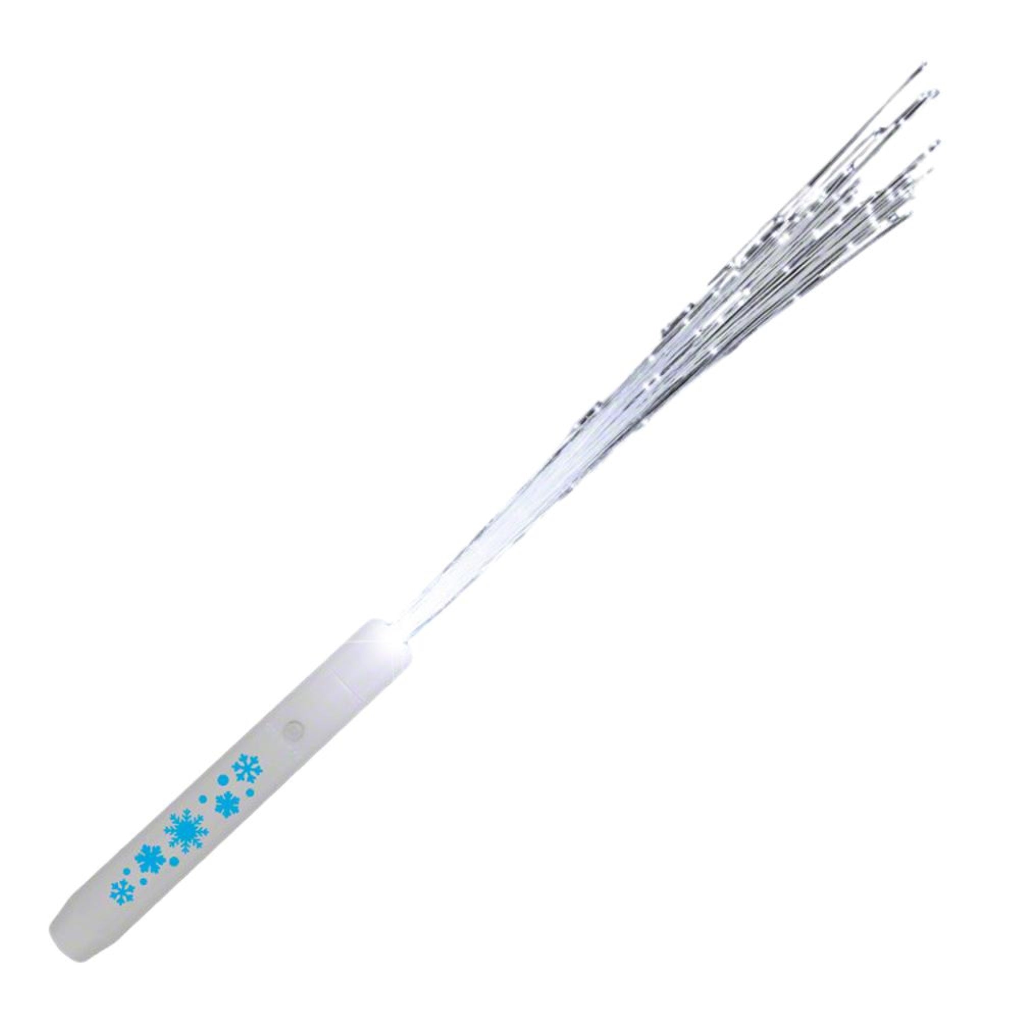 Snowflakes White Fiber Optic Wand with White LEDs