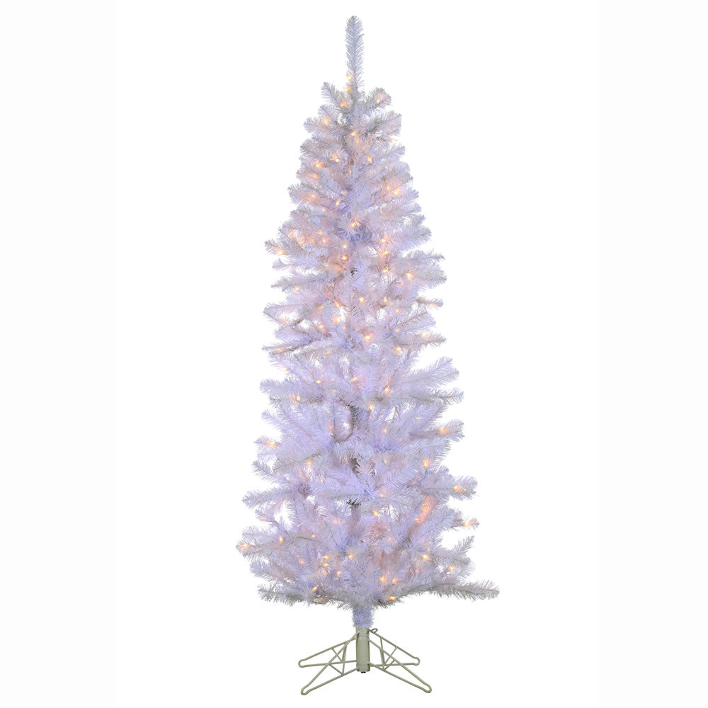 Vickerman 6.5' x 32” White Boise Pine Tree 200CL - SO-A157266