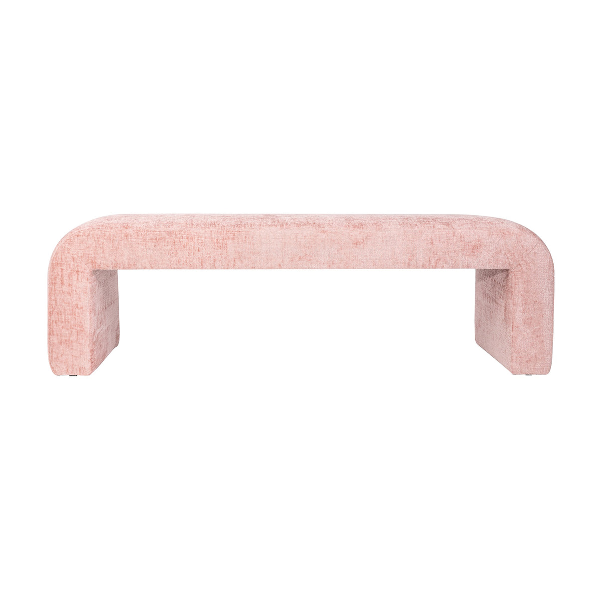 Sophia Modern Luxury Curved Upholstered Waterfall Jacquard Bench - Large