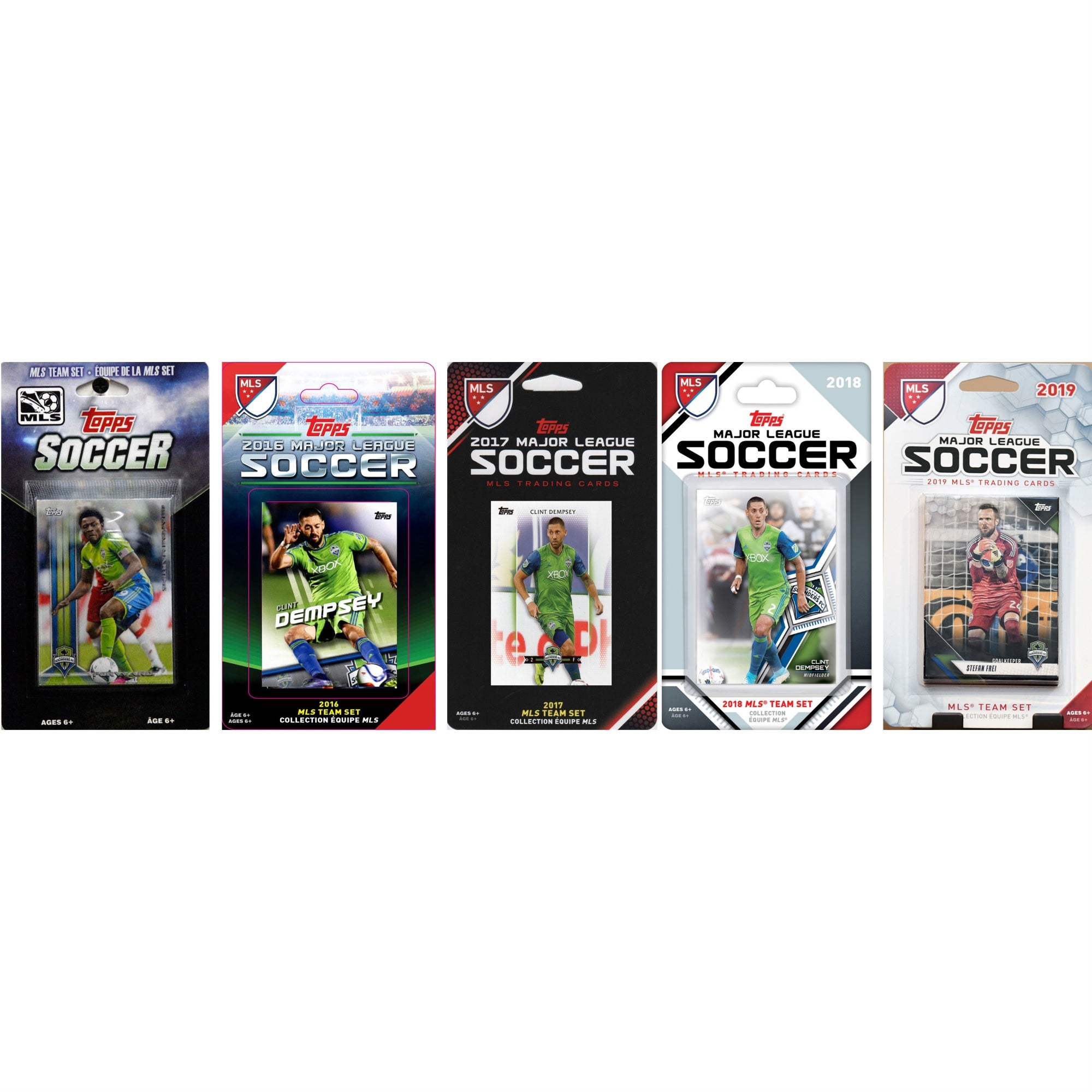 Mls Seattle Sounders 5 Different Licensed Trading Card Team Sets