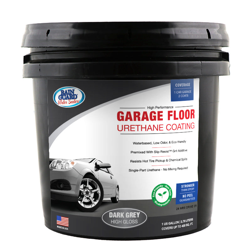 Garage Floor Urethane Coating Dark Grey & Slip Resist 3.2 oz bag-1 Gallon RTU
