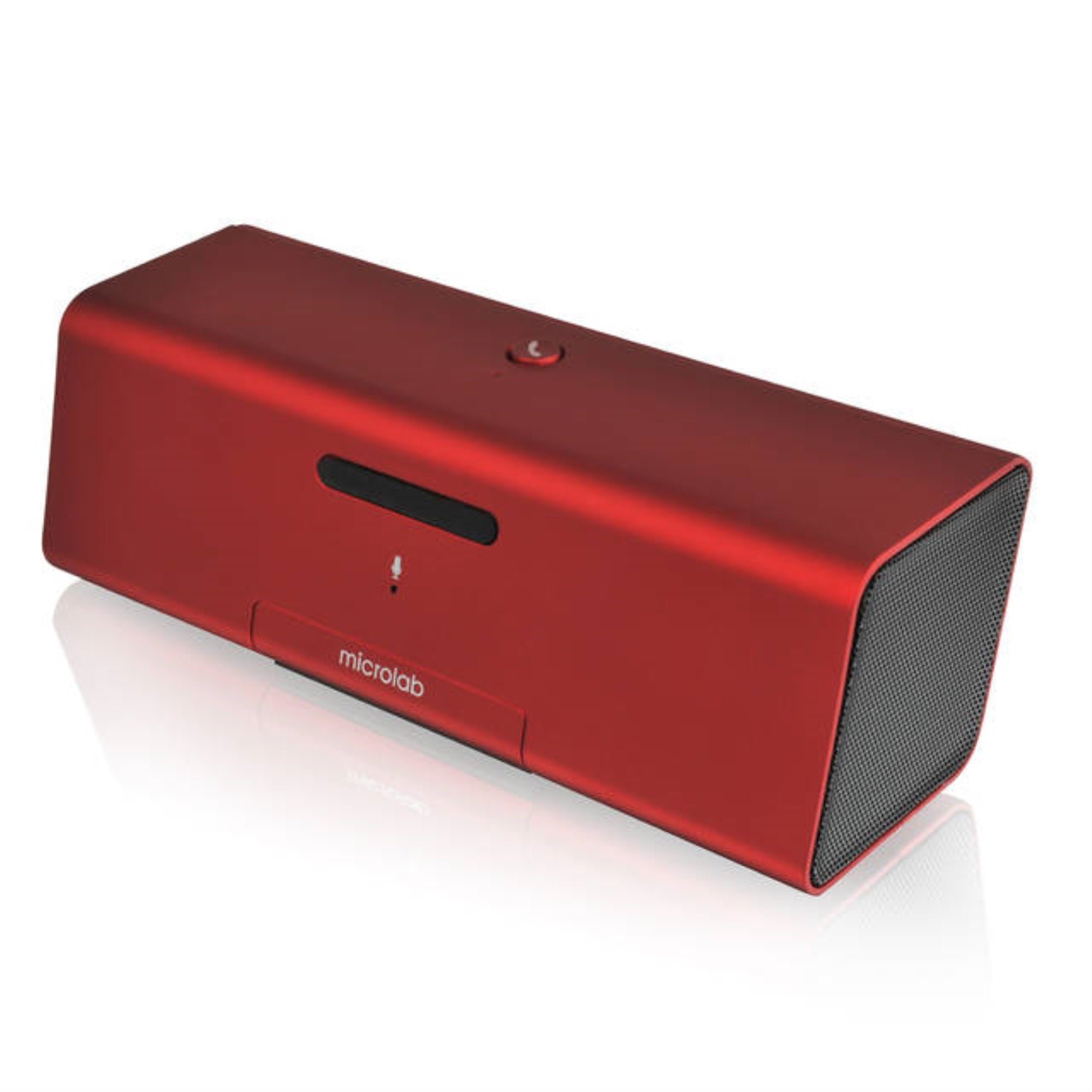 Microlab Md212 Wireless Bluetooth Portable Stereo Speaker W/ Microphone & Rechargeable Battery & Retractable Tray  (Red)