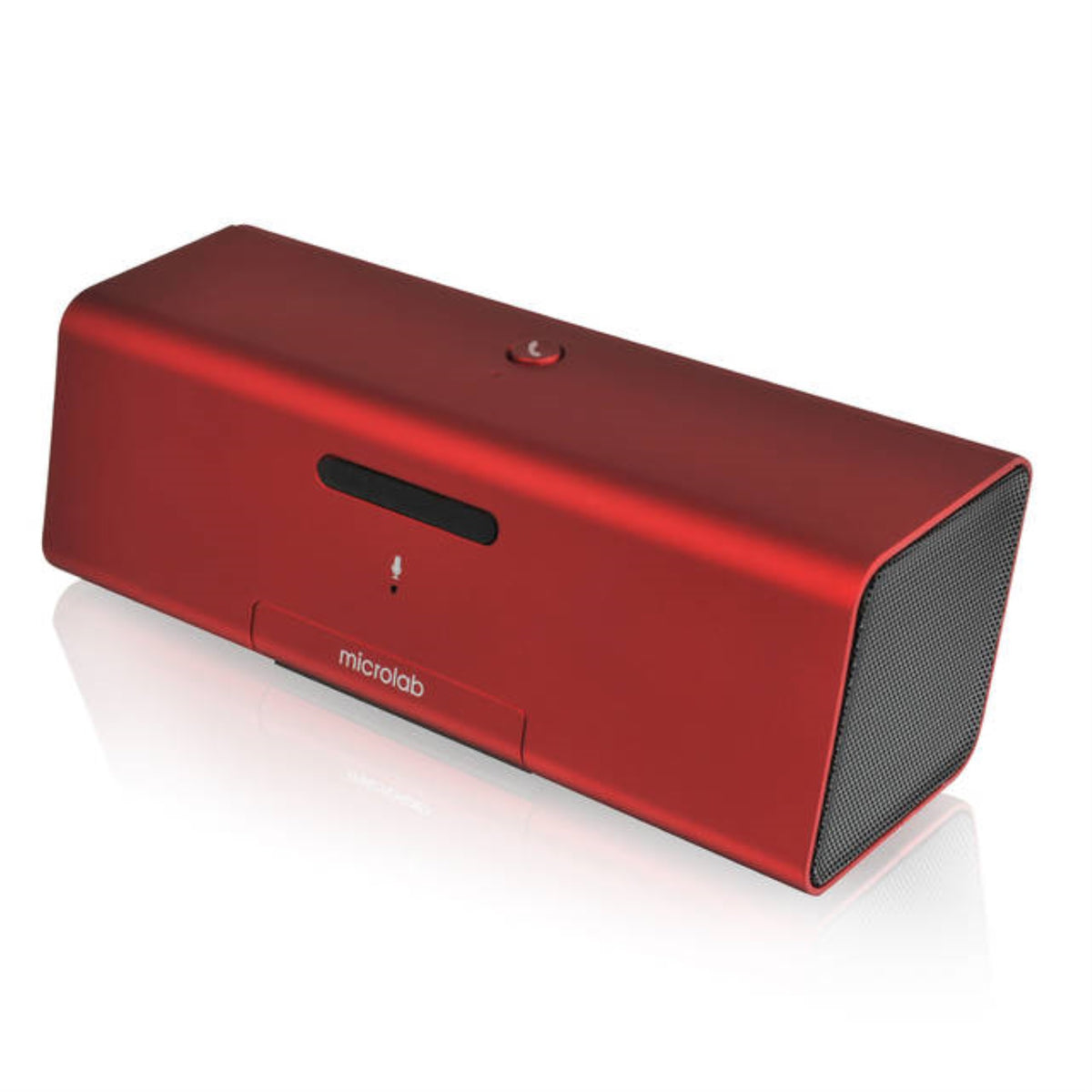 Microlab Md212 Wireless Bluetooth Portable Stereo Speaker W/ Microphone & Rechargeable Battery & Retractable Tray  (Red)