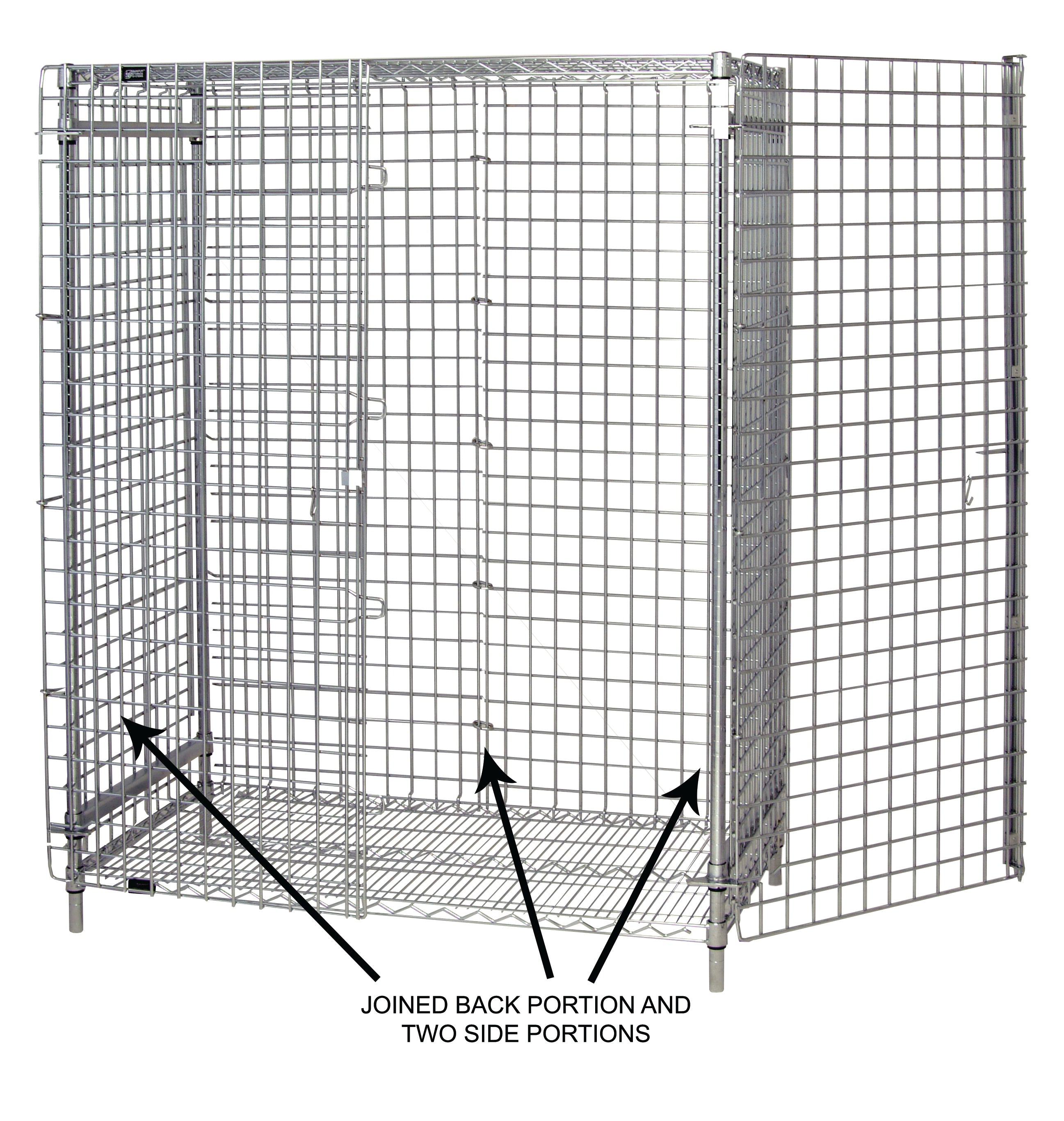 Security Side Panels, for use with 24"D security units, green epoxy antimicrobial finish