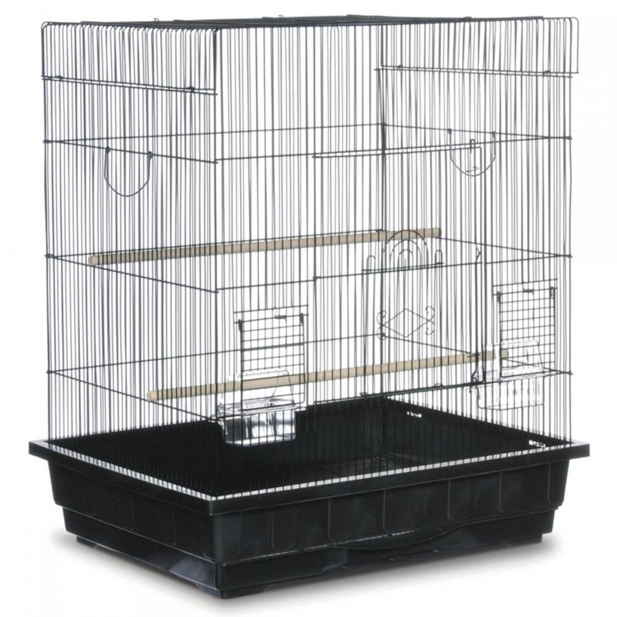 Keet/Tiel Square Roof Bird Cage - Black
