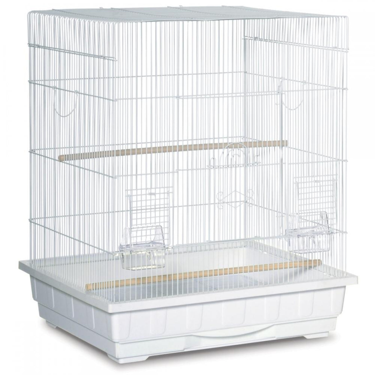 Keet/Tiel Square Roof Bird Cage - White