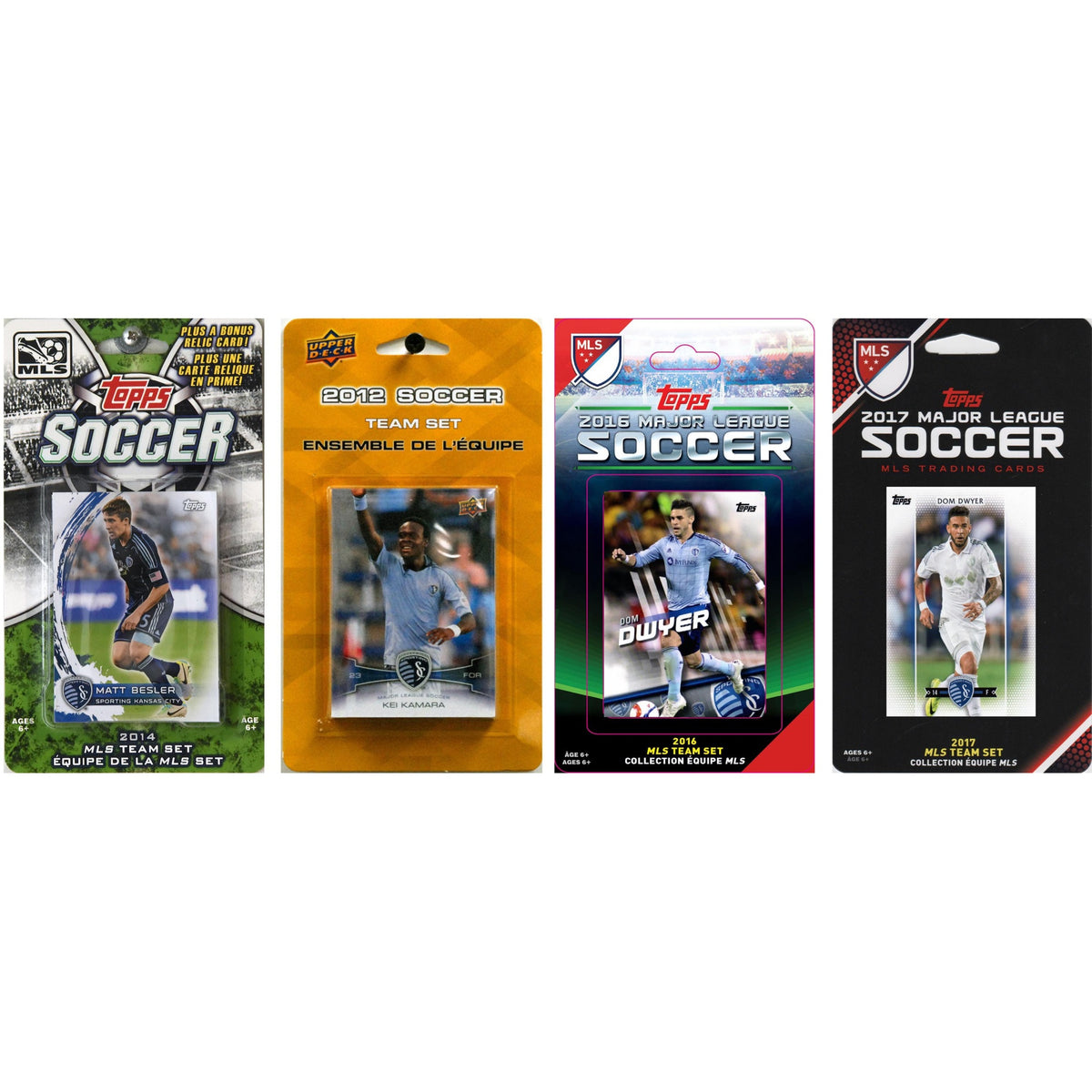 Mls Sporting Kansas City 4 Different Licensed Trading Card Team Sets