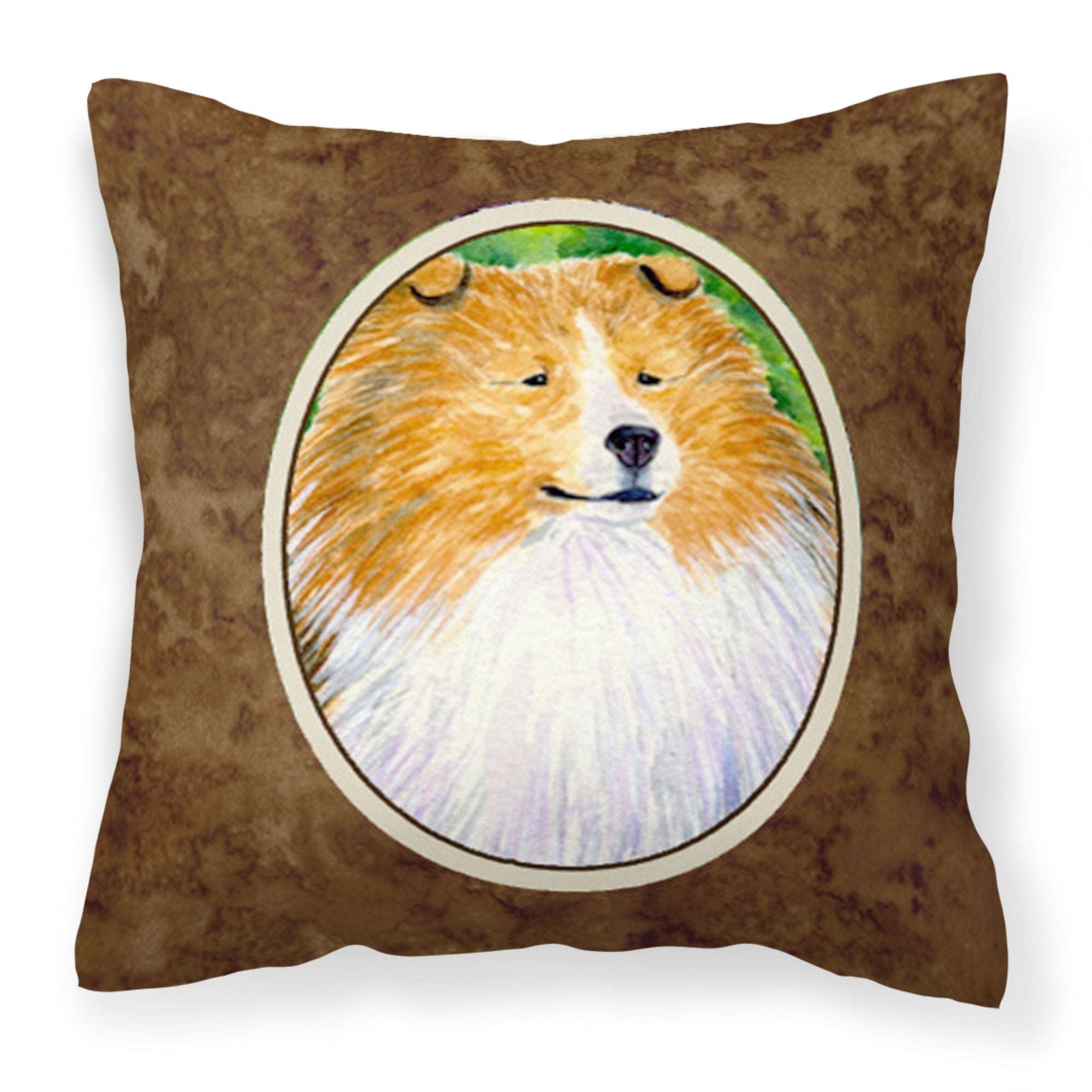 Caroline'S Treasures Ss1003Pw1414 Collie Decorative Canvas Fabric Pillow, Large, Multicolor