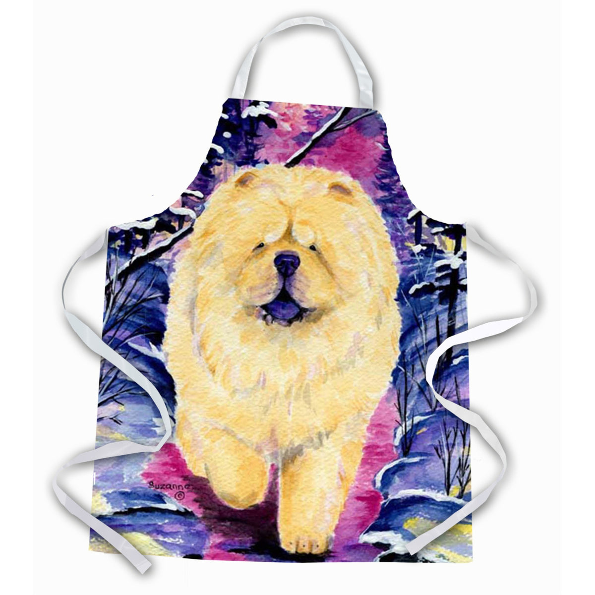 Caroline'S Treasures Ss1005Apron Chow Chow Apron, Large, Multicolor