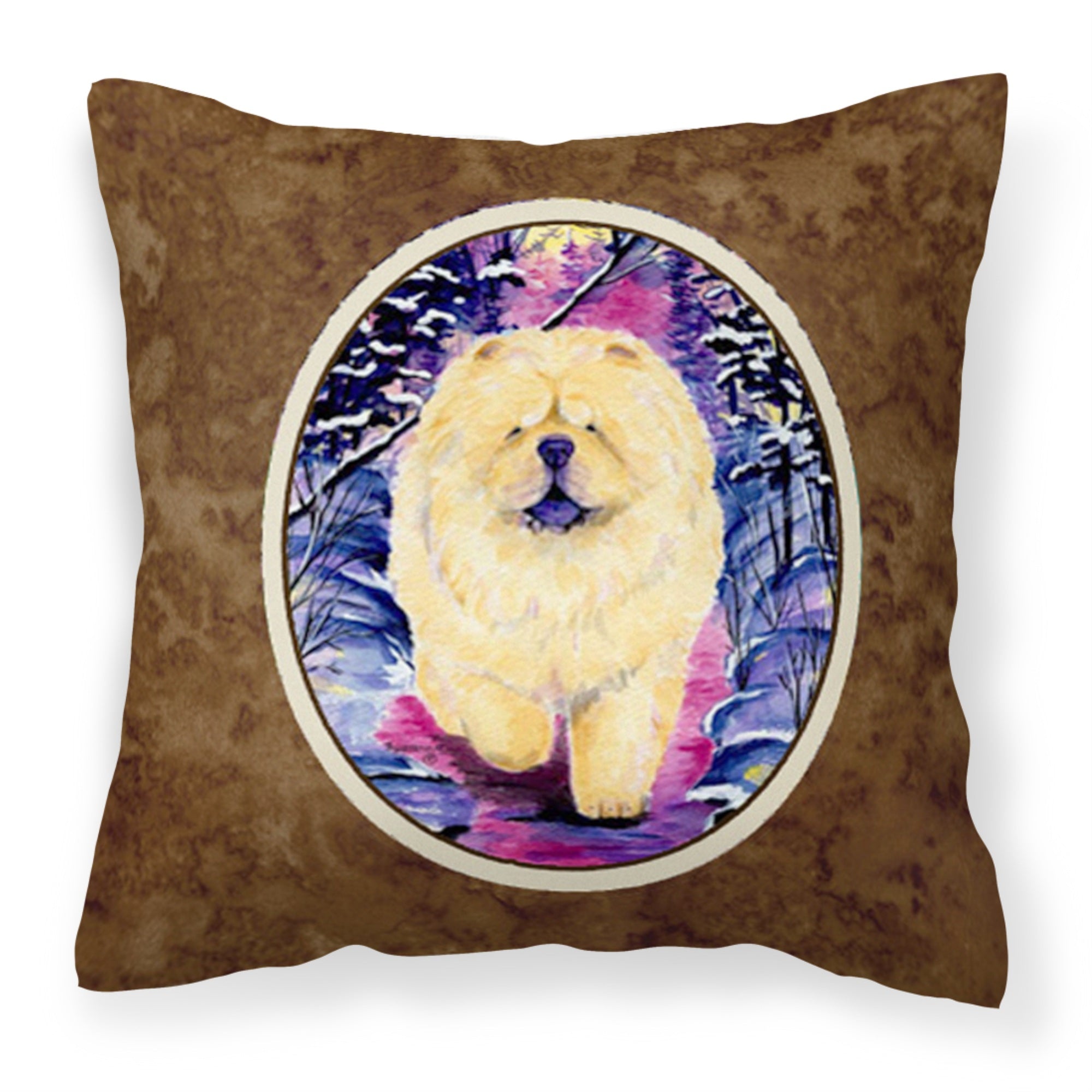 Caroline'S Treasures Ss1005Pw1414 Chow Chow Decorative Canvas Fabric Pillow, Large, Multicolor