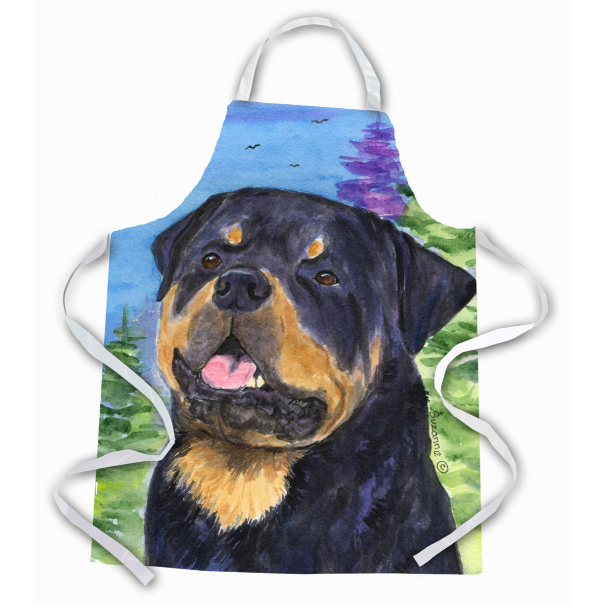 Caroline'S Treasures Ss1026Apron Rottweiler Apron, Large, Multicolor