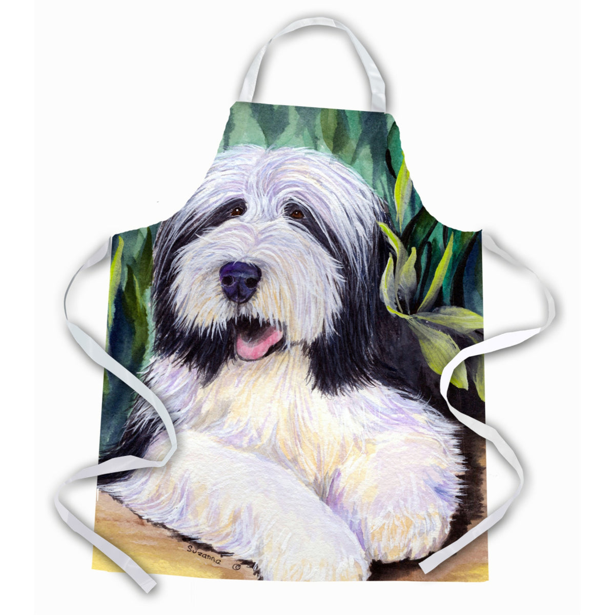 Caroline'S Treasures Ss1038Apron Bearded Collie Apron, Large, Multicolor