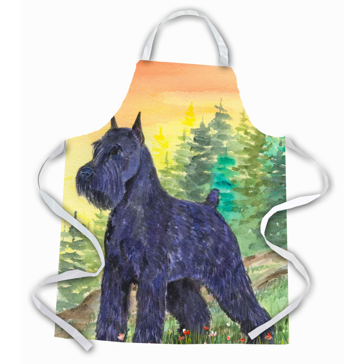 Caroline'S Treasures Ss1051Apron Schnauzer Apron, Large, Multicolor
