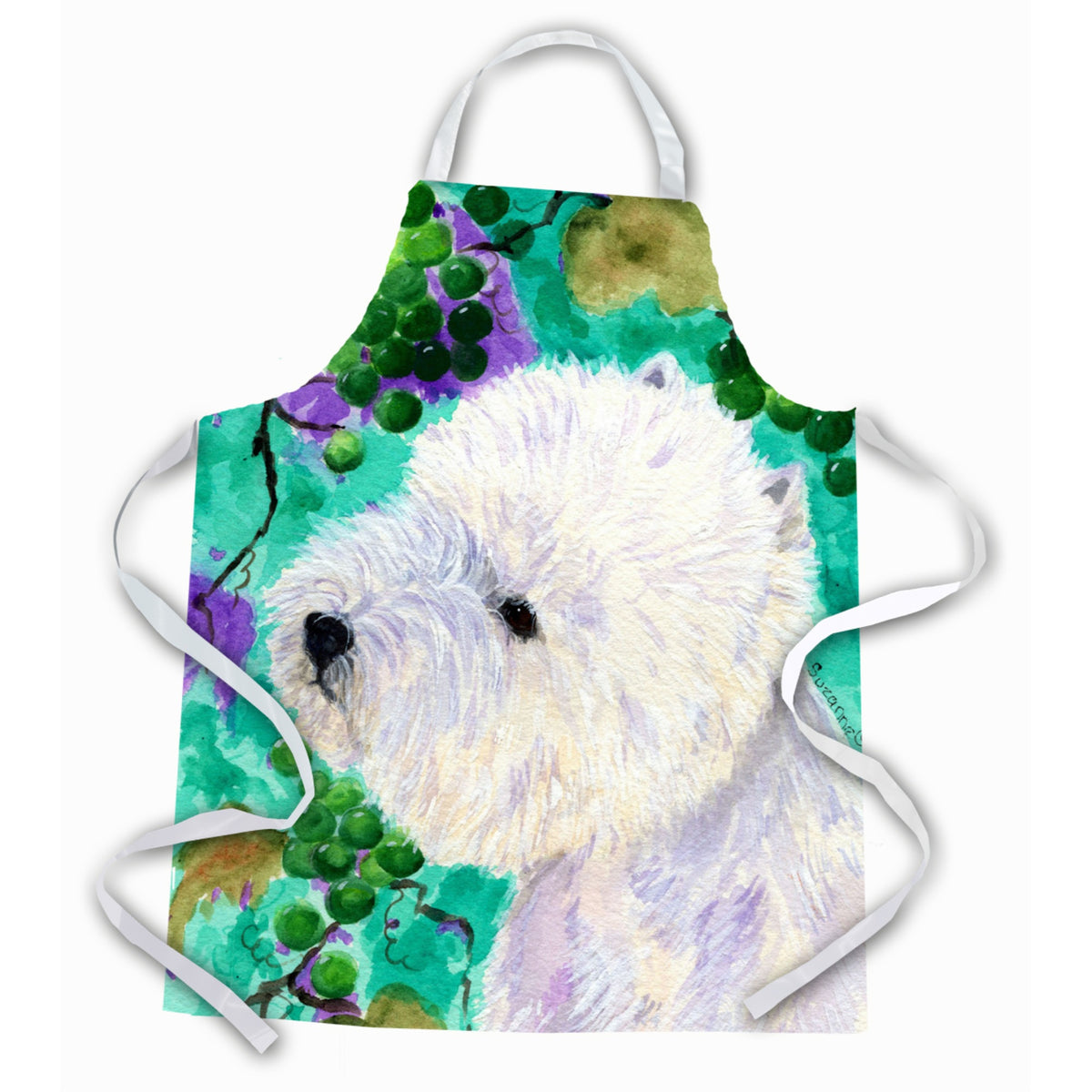 Caroline'S Treasures Ss1064Apron Westie Apron, Large, Multicolor