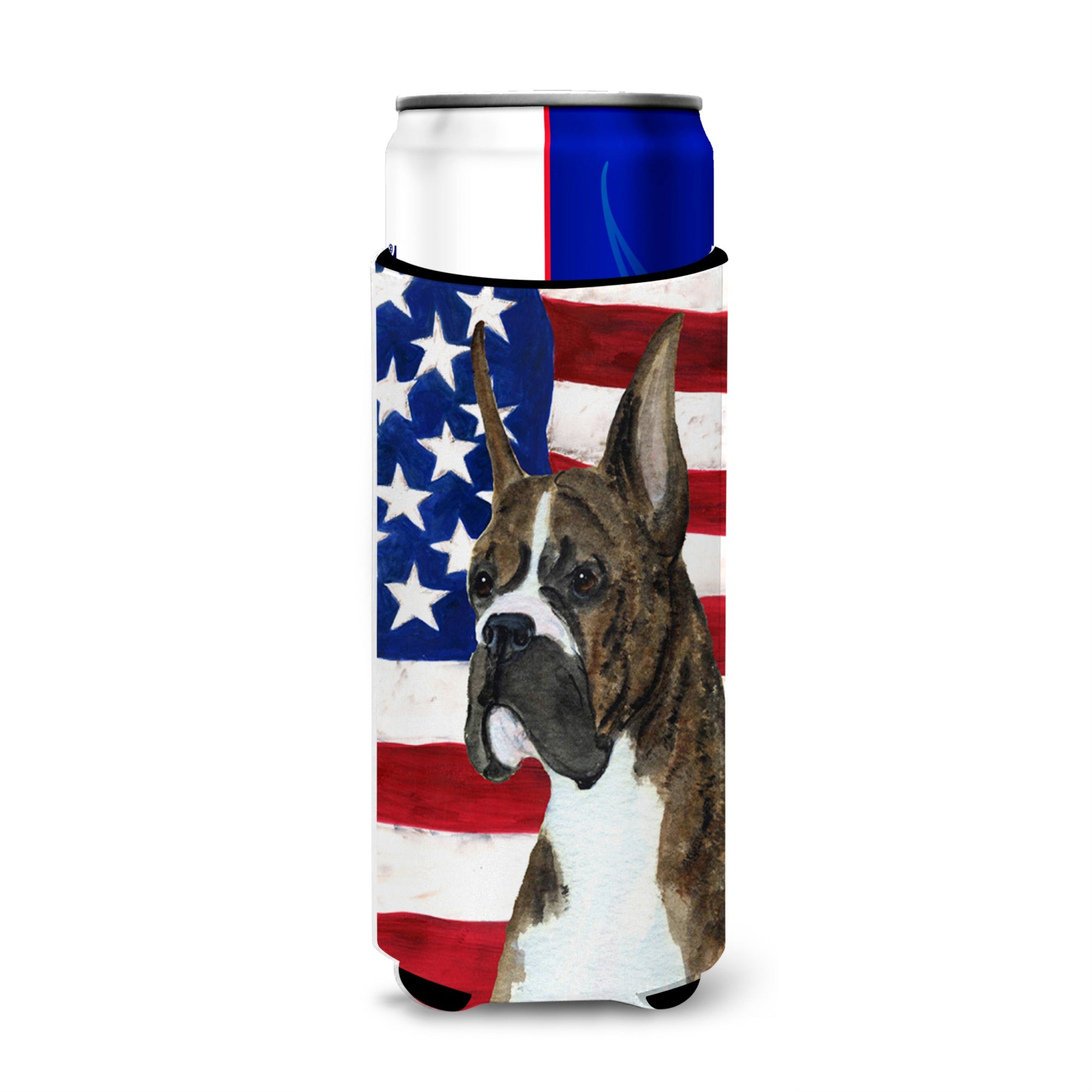 Usa American Flag With Boxer Ultra Beverage Insulators For Slim Cans Ss4035Muk
