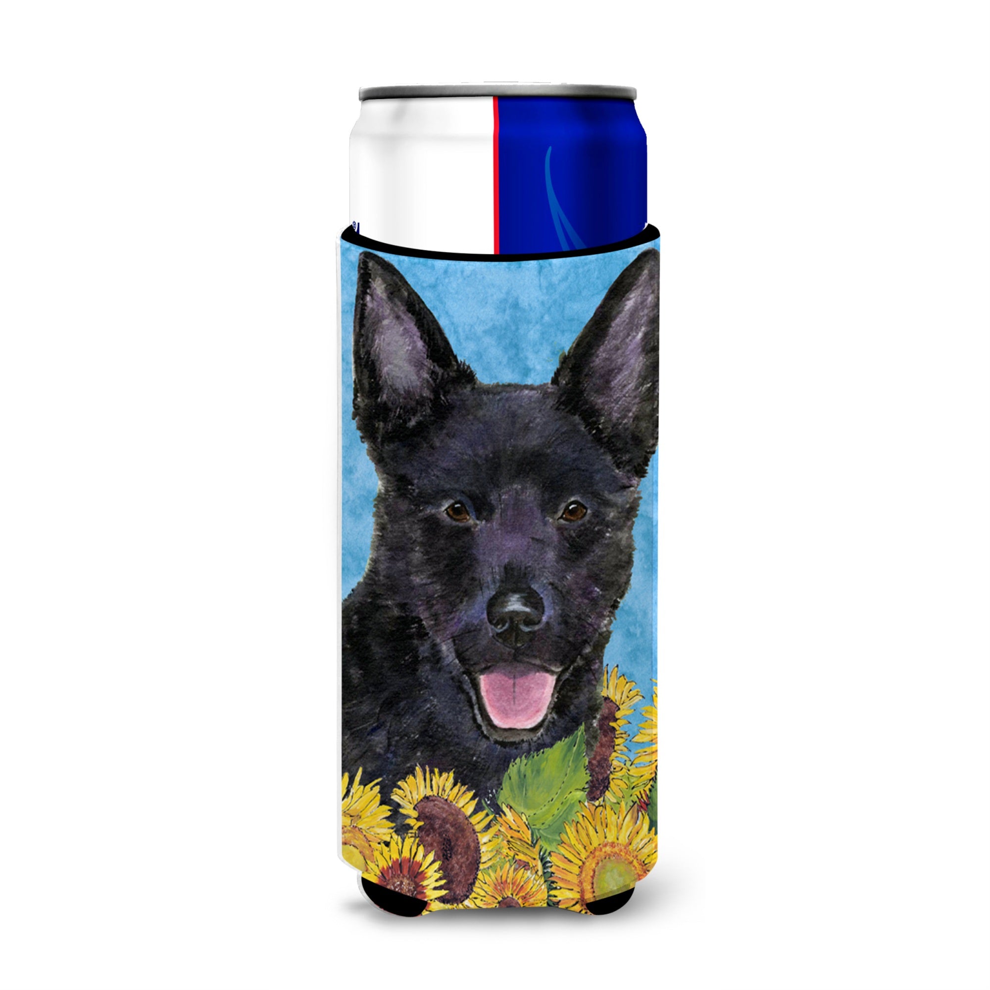 Australian Kelpie In Summer Flowers Ultra Beverage Insulators For Slim Cans Ss4131Muk
