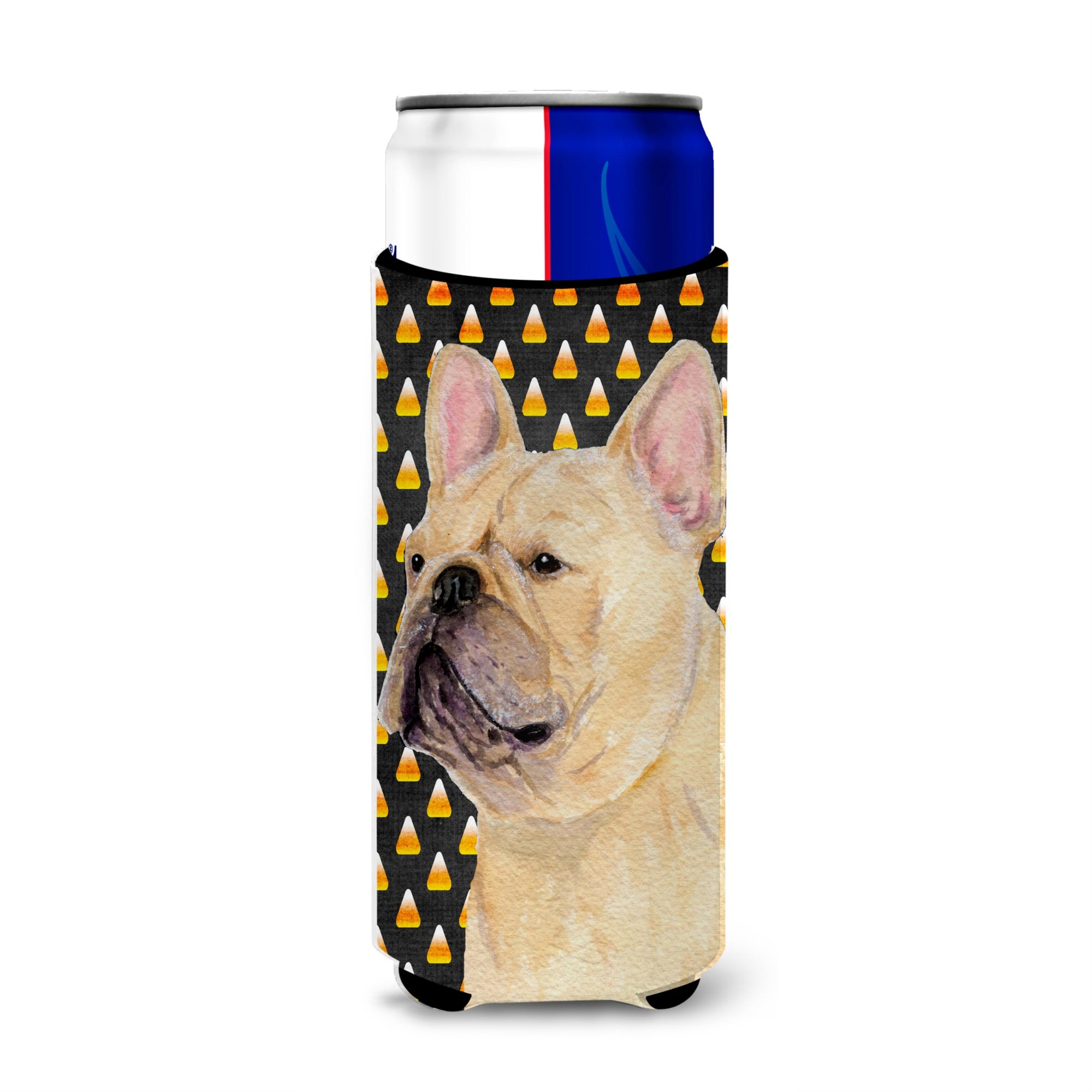 French Bulldog Candy Corn Halloween Portrait Ultra Beverage Insulators For Slim Cans Ss4278Muk