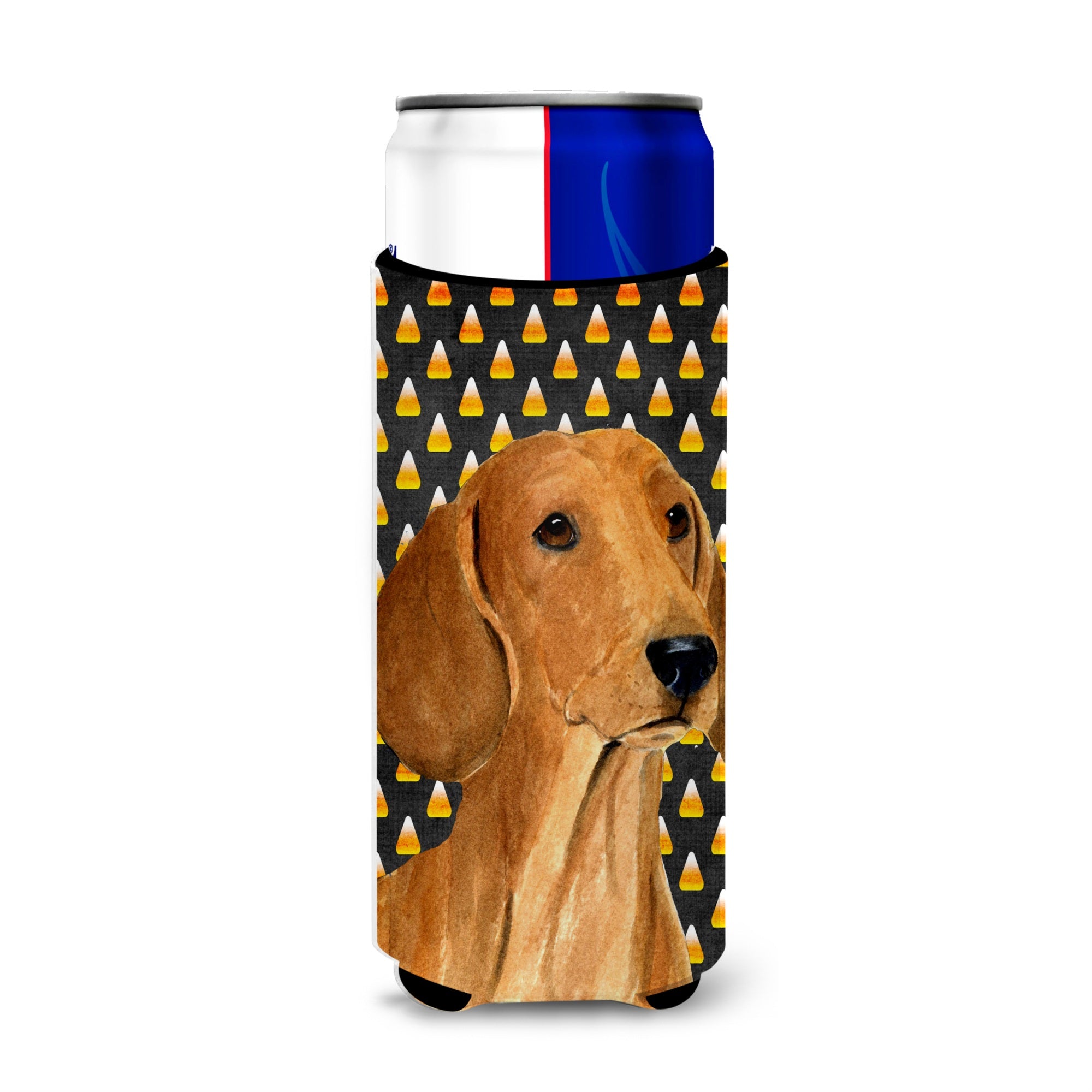Dachshund Candy Corn Halloween Portrait Ultra Beverage Insulators For Slim Cans Ss4280Muk